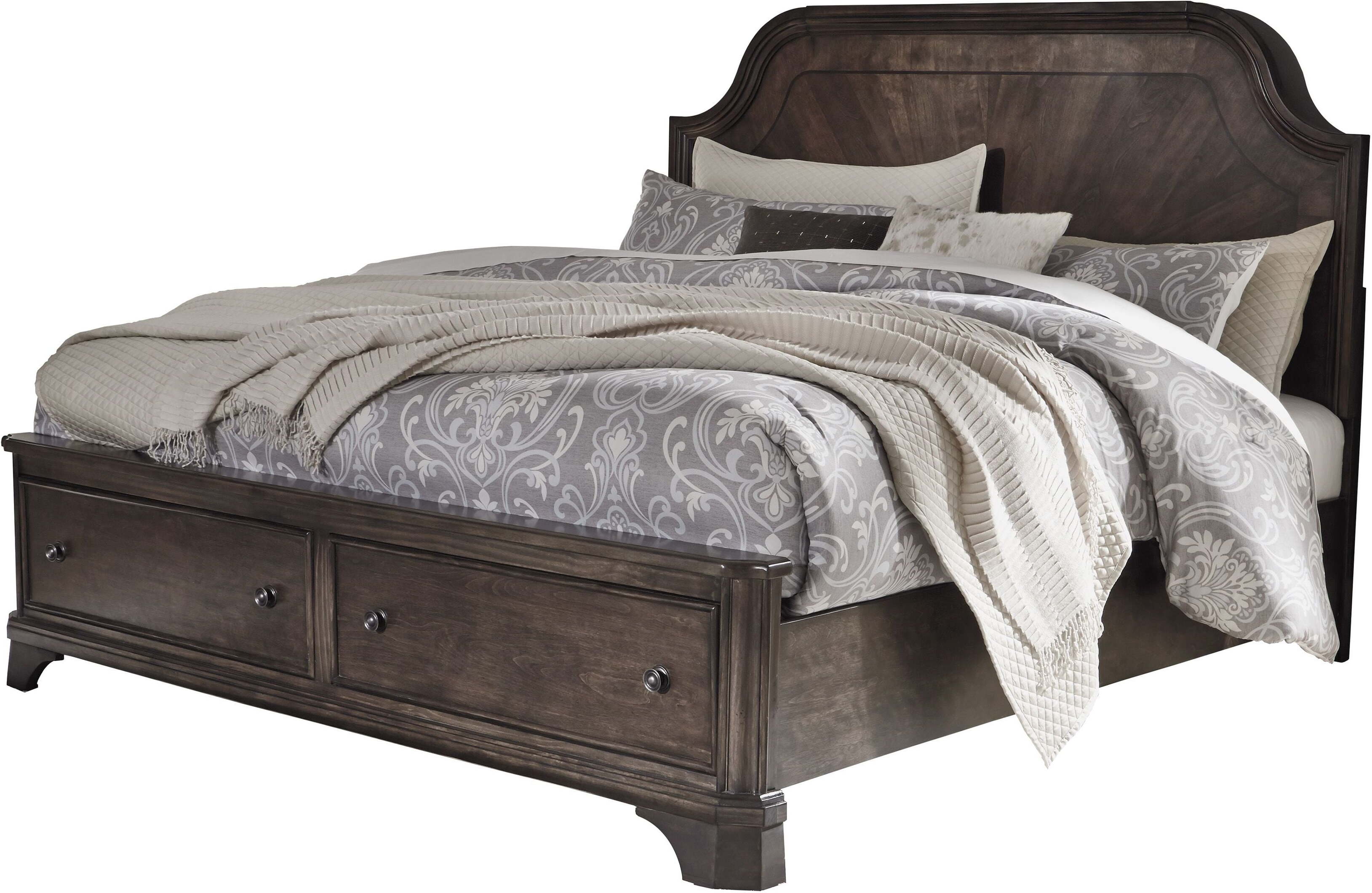 Adinton Reddish Brown Cal. King Panel Storage Bed ...