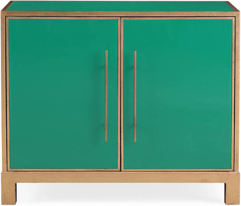 Bassett Mirror Fenwick Jade Gold Hall Cabinet 1stopbedrooms