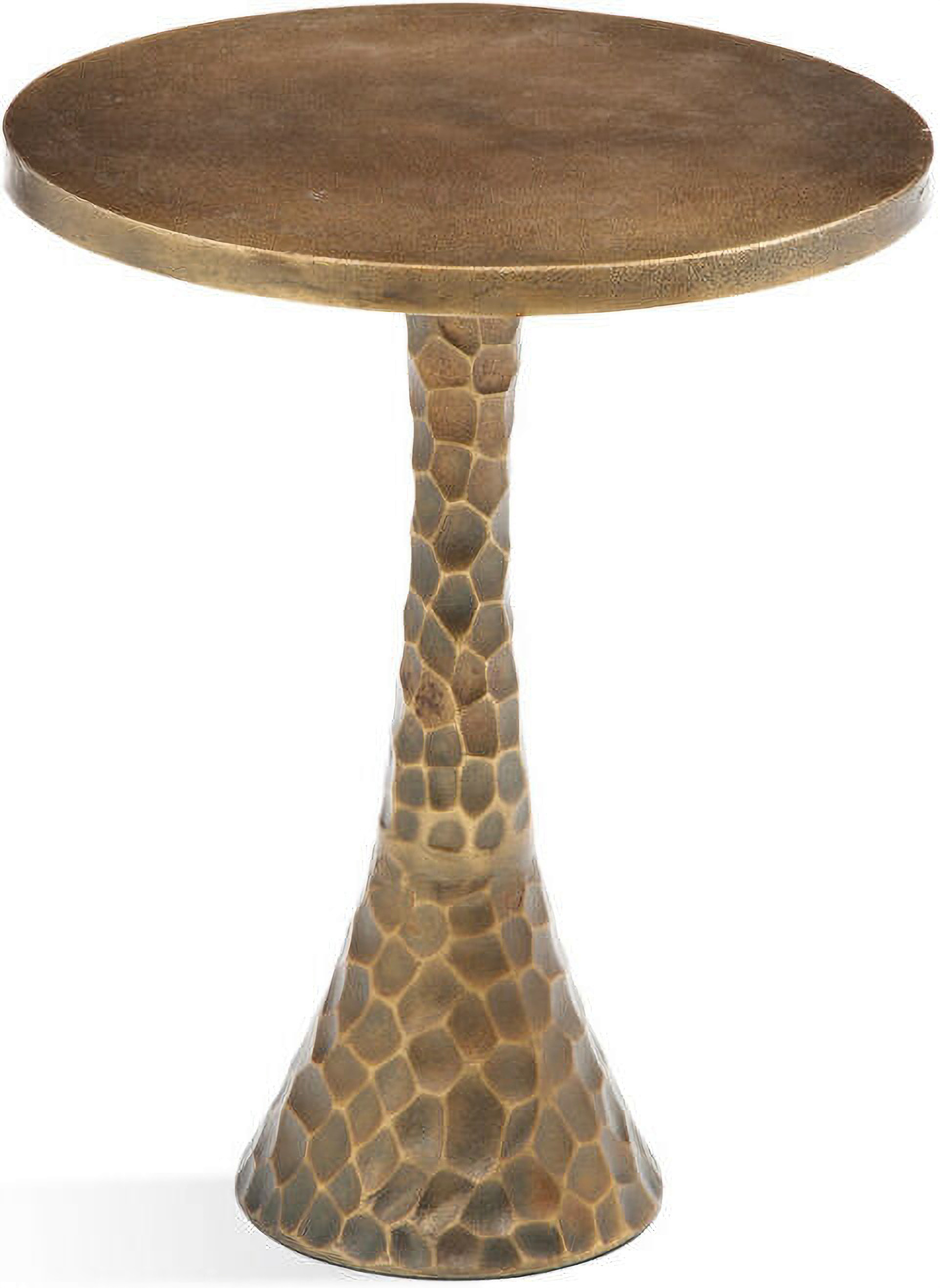 Bassett Mirror Nero Hammered Brass Scatter Table 1stopbedrooms