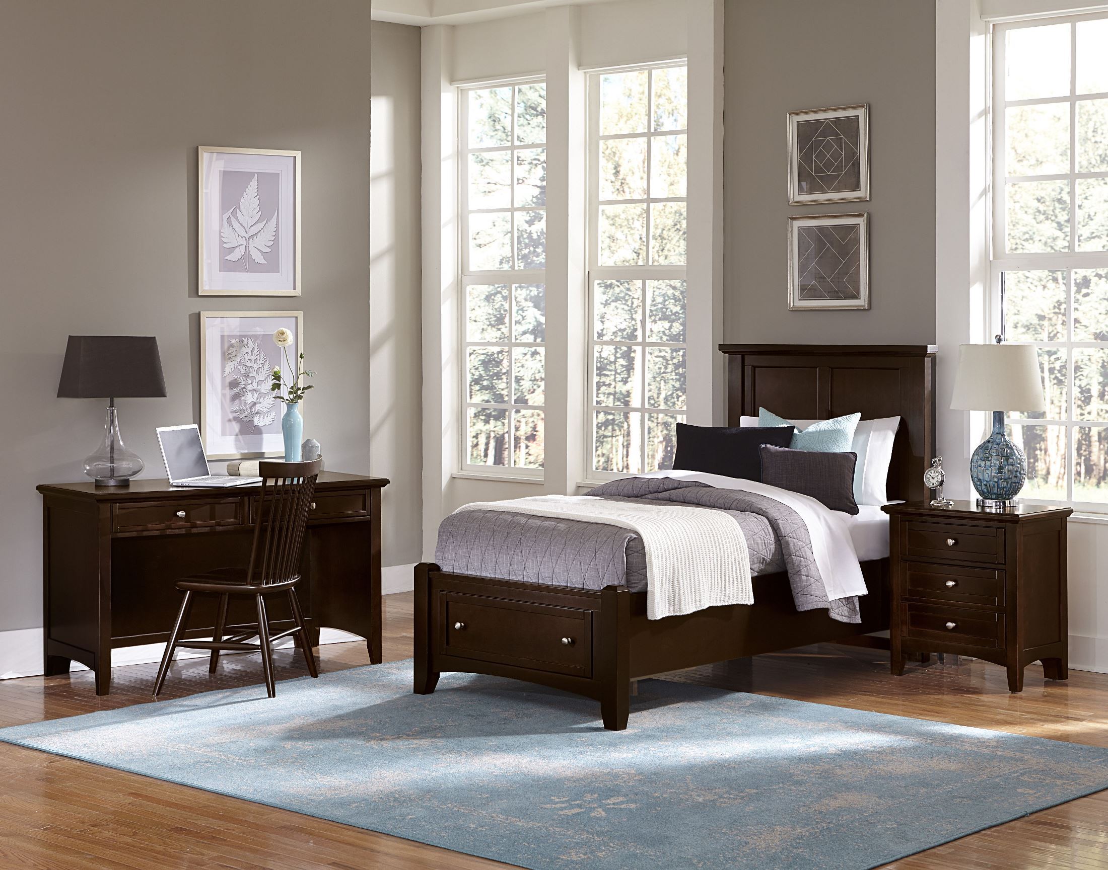 Bonanza Merlot Youth Mansion Storage Bedroom Set