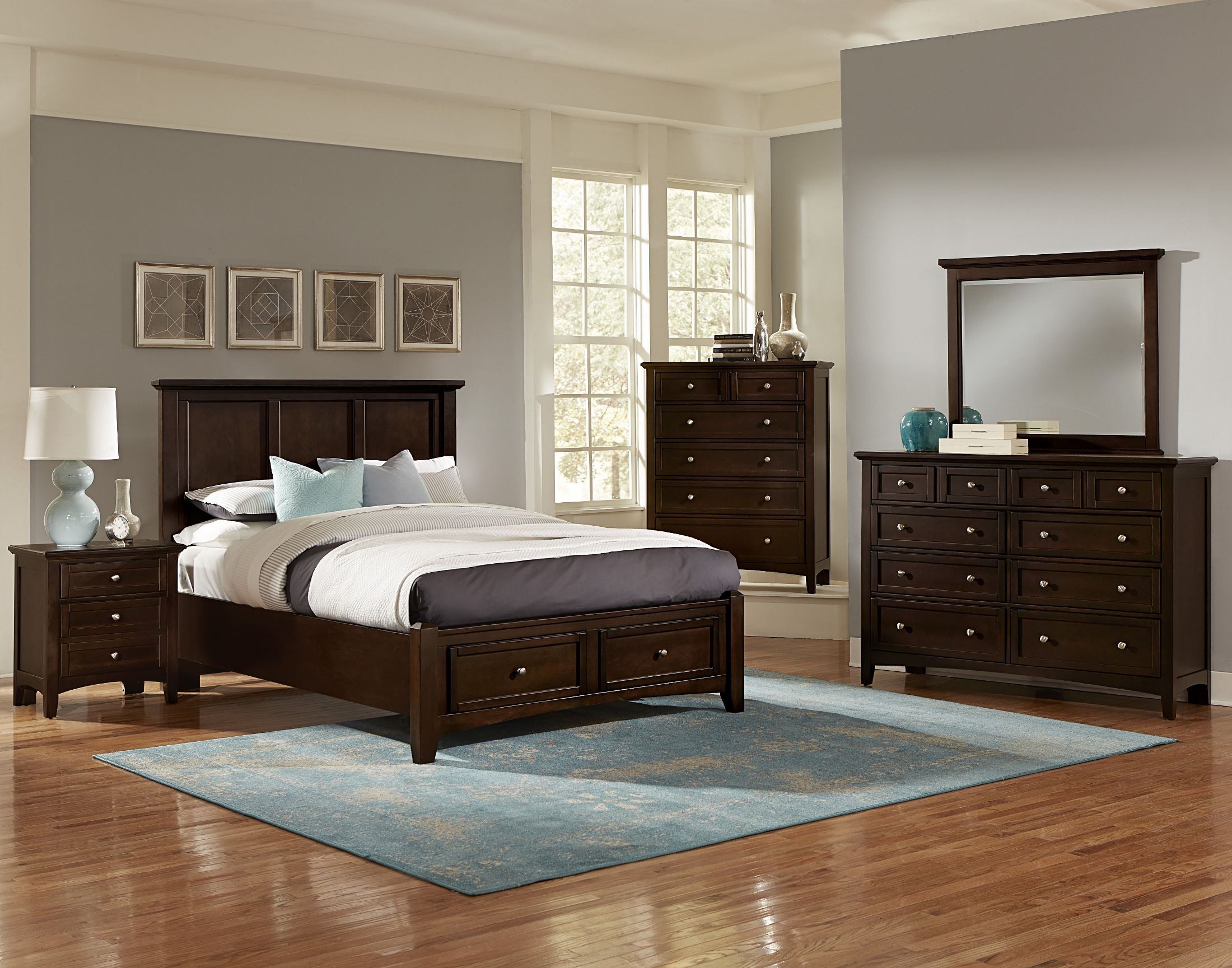 Bonanza Merlot Mansion Storage Bedroom Set