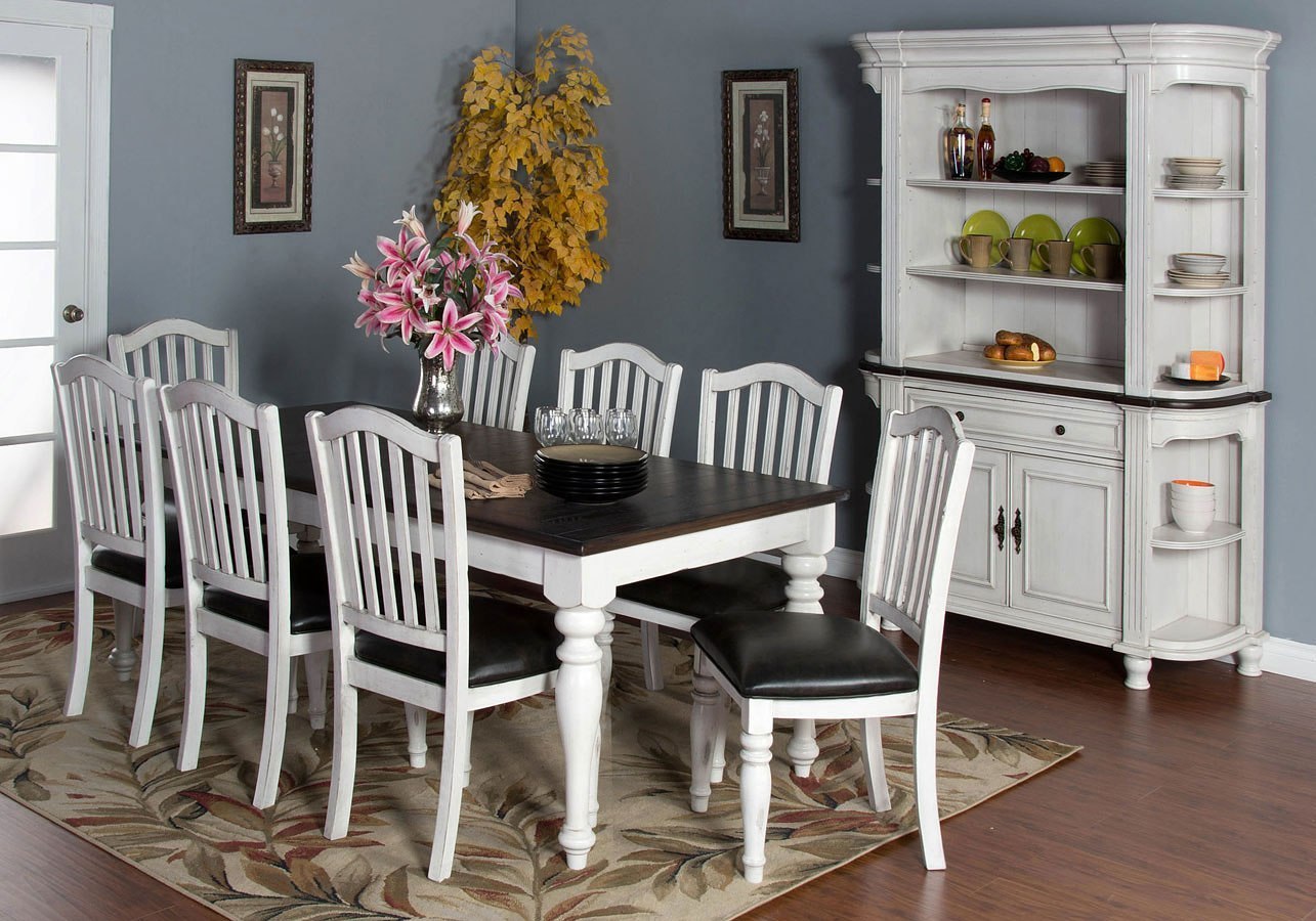 Bourbon County French Country Rectangular Extendable Dining Room Set 1stopbedrooms