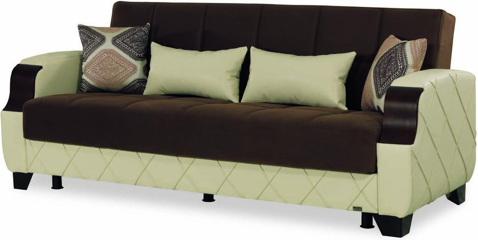 Casamode Molina Dark Brown Cream Sofabed 1stopbedrooms
