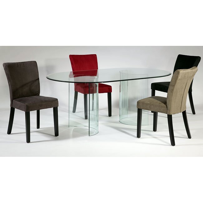 Split C Oval Dining Room Set W Parsons Chairs