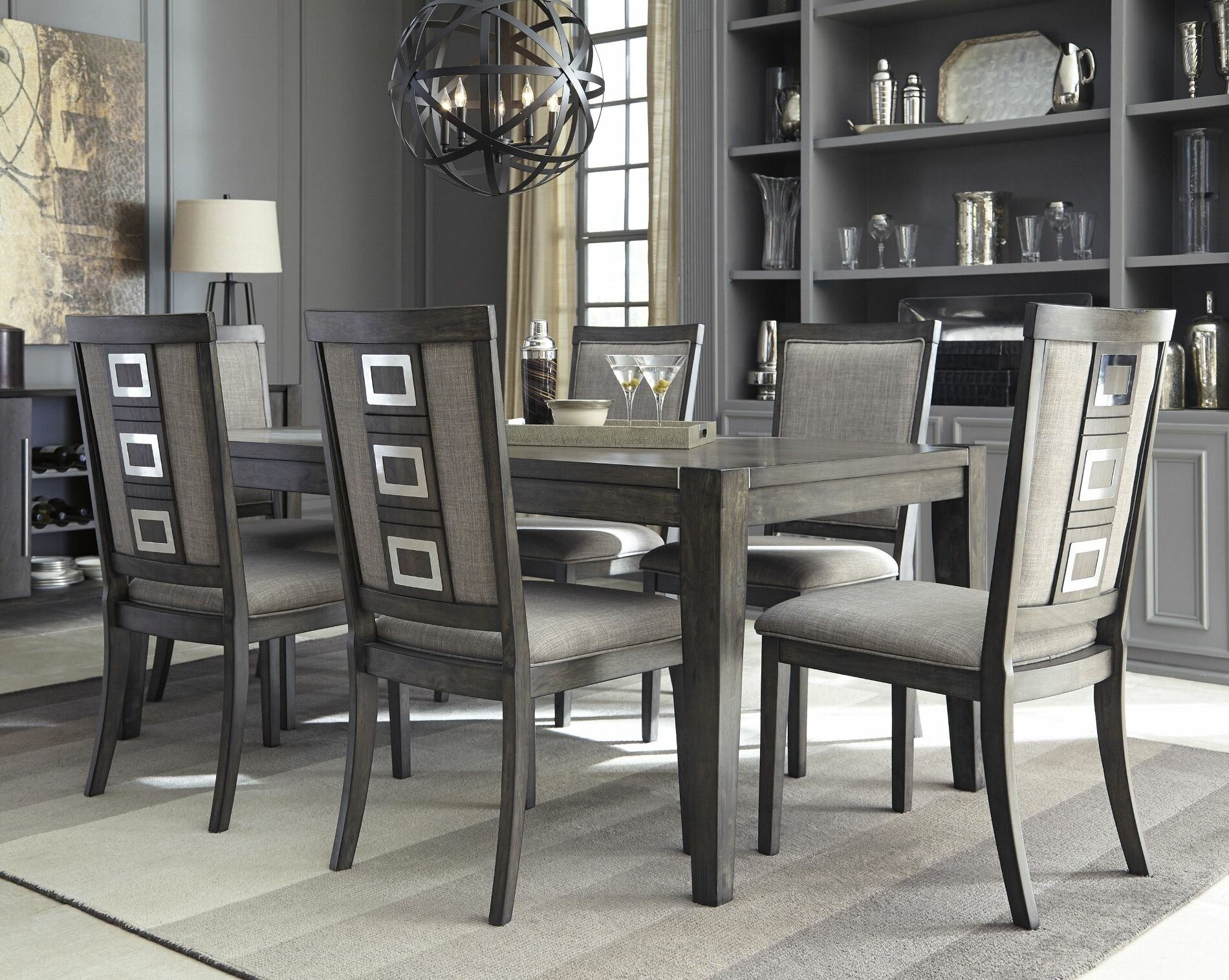 Chadoni Gray Rectangular Extendable Dining Room Set 1stopbedrooms