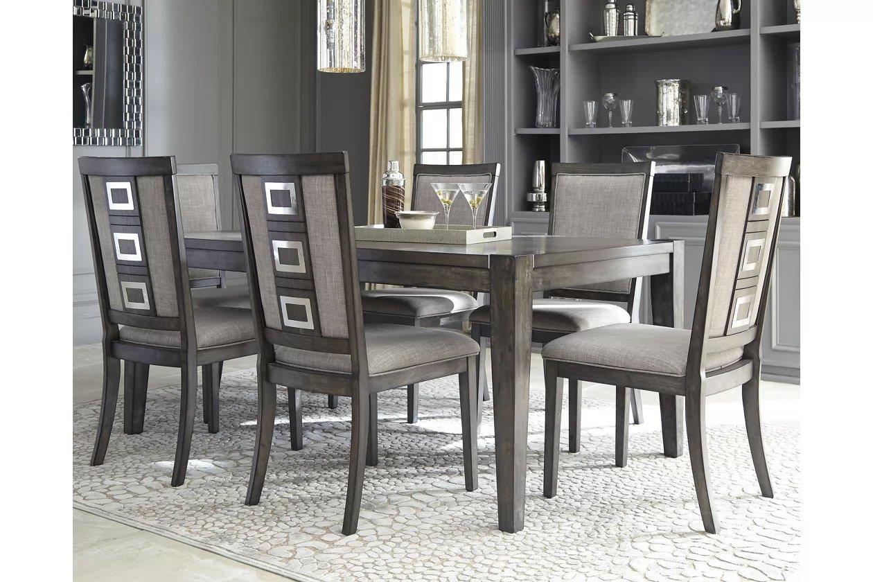 Chadoni Gray Rectangular Extendable Dining Room Set 1stopbedrooms