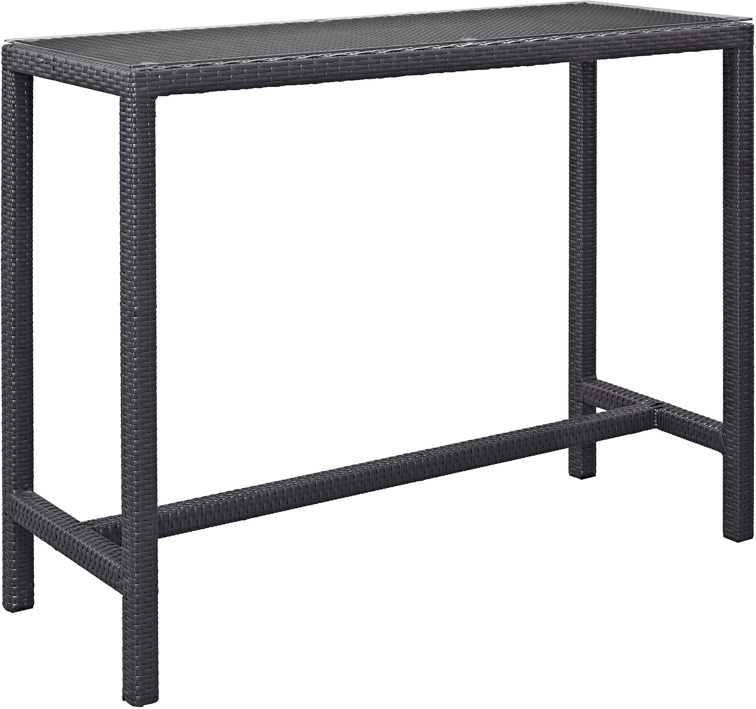 Convene Espresso Large Outdoor Patio Bar Table Eei 1954 Exp