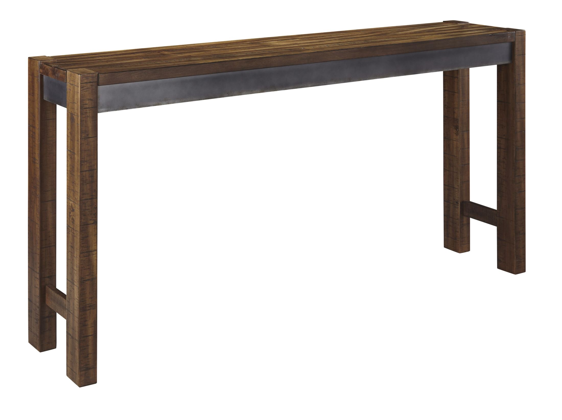 Torjin Brown And Gray Long Counter Height Dining Table