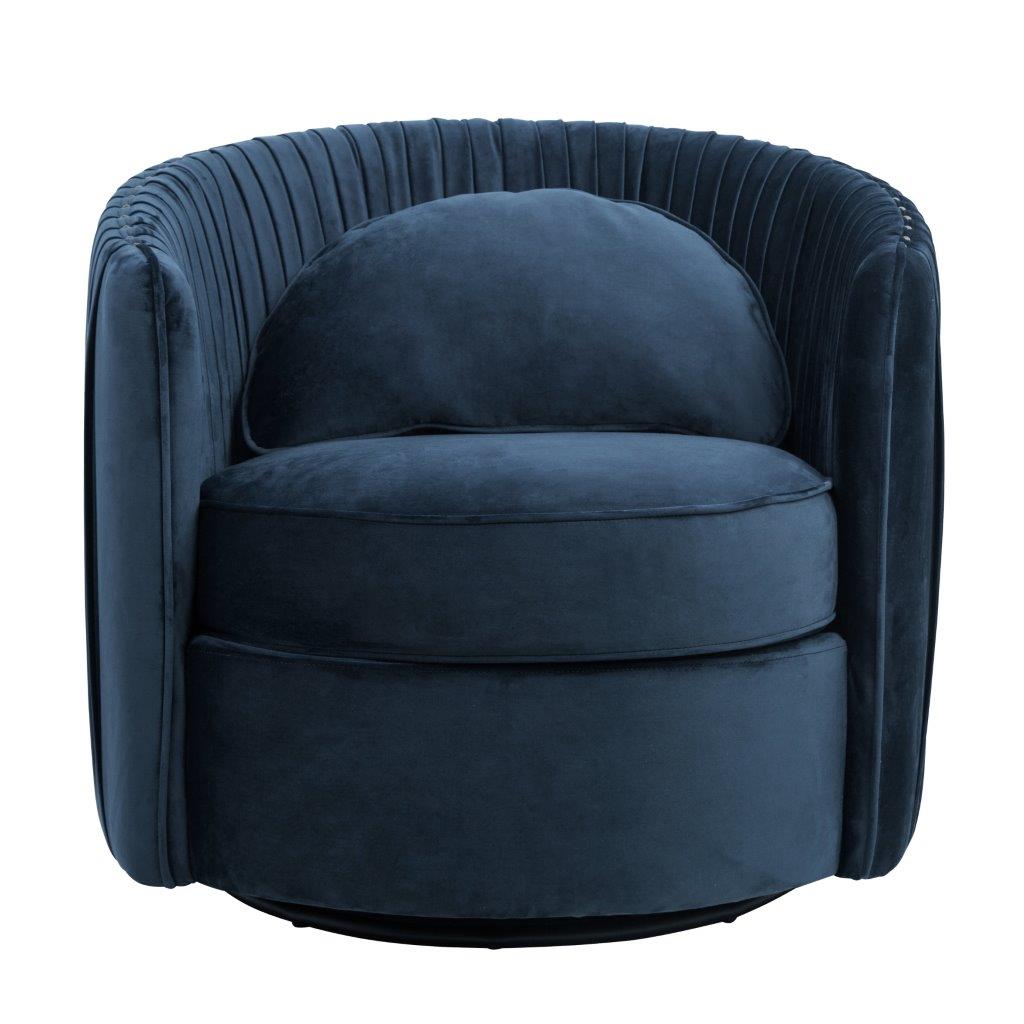 Deep Navy Blue Velvet Accent Chair 1stopbedrooms