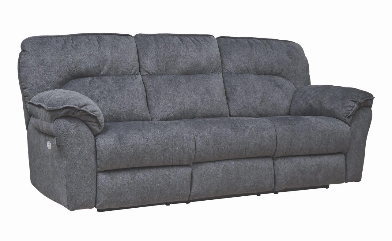 Full Ride Charcoal Power Headrest Reclining Sofa 1stopbedrooms