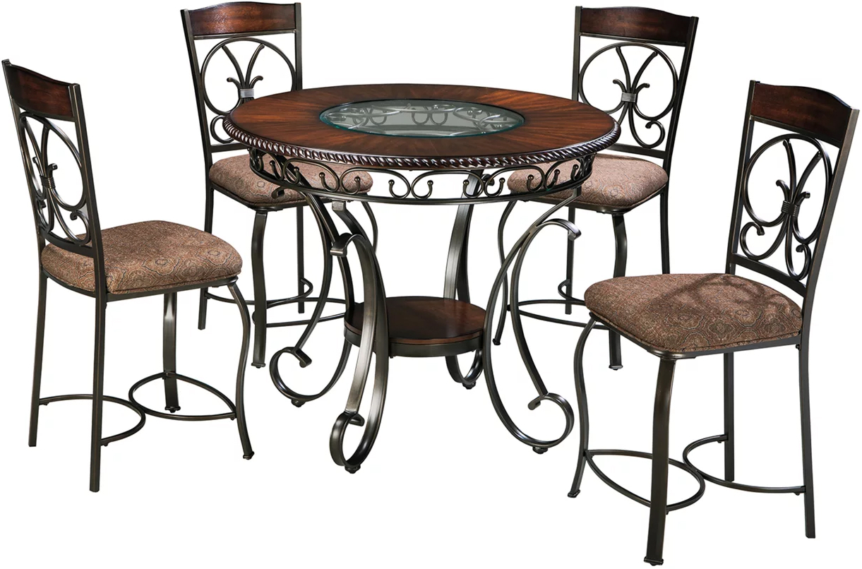 Glambrey Round Dining Room Counter Height Table Set 1stopbedrooms