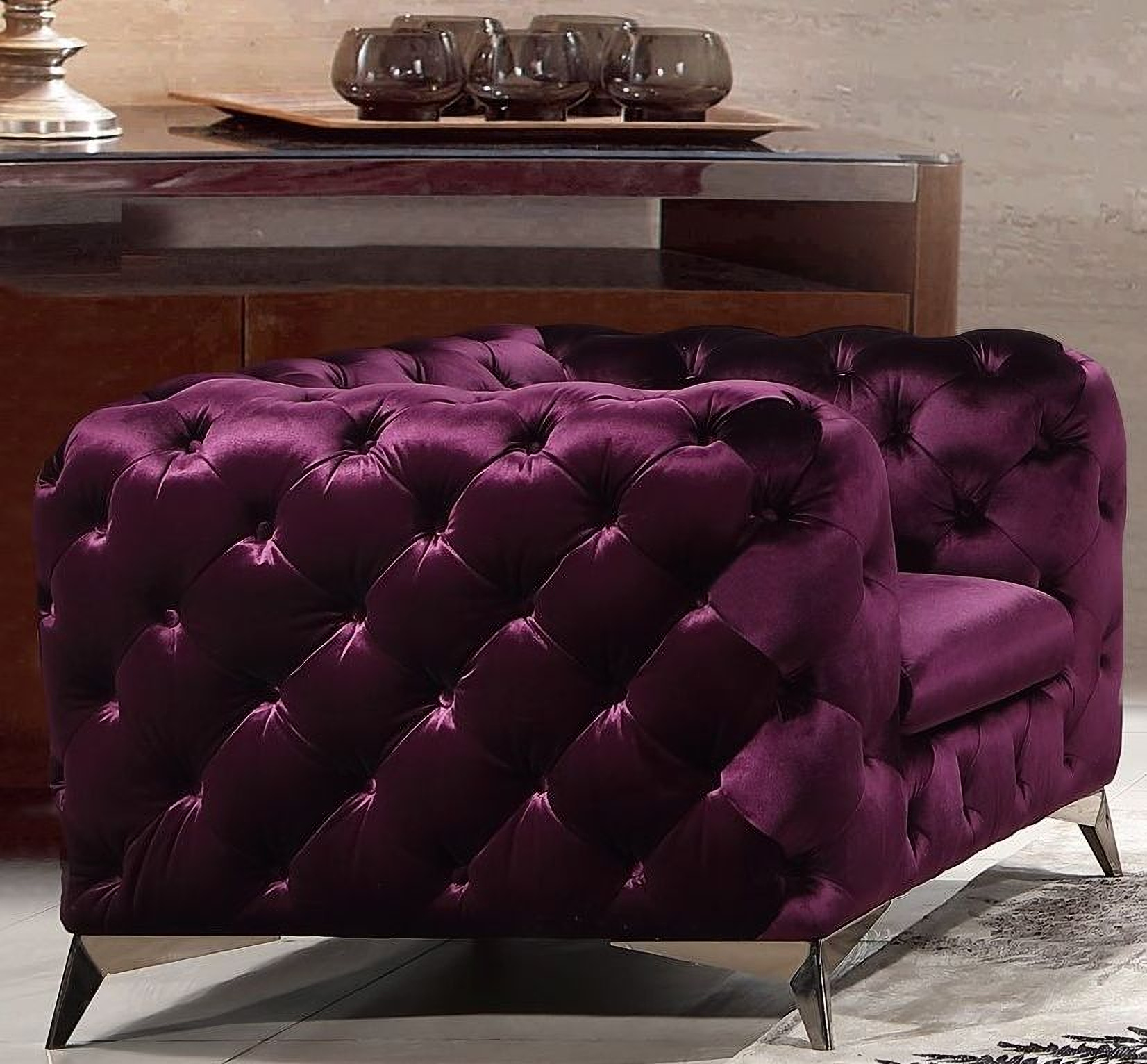 Glitz Purple Living Room Set 1stopbedrooms