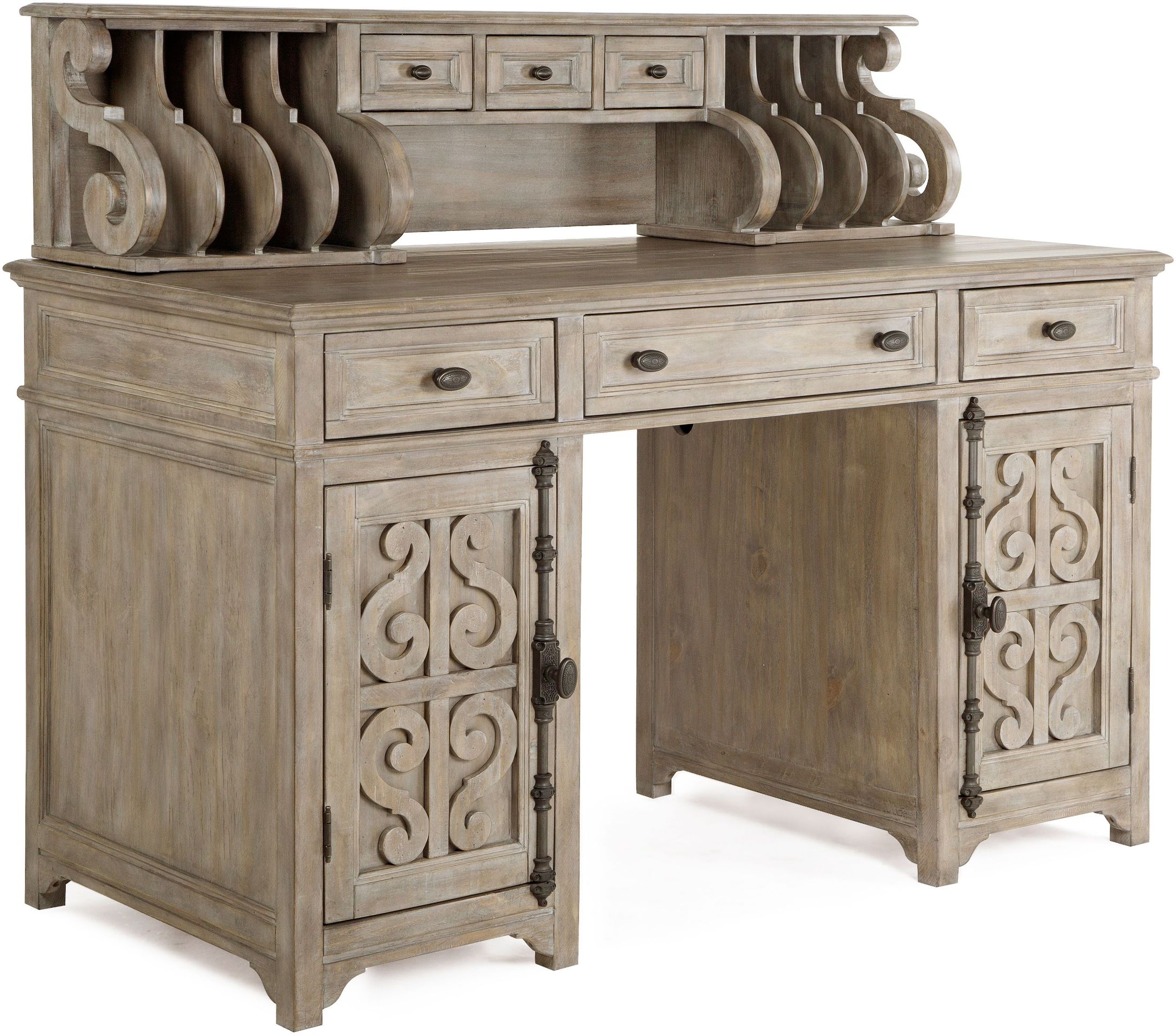 Tinley Park Dove Tail Grey Counter Height Home Office Set Tinley Park Dove Tail Grey Counter