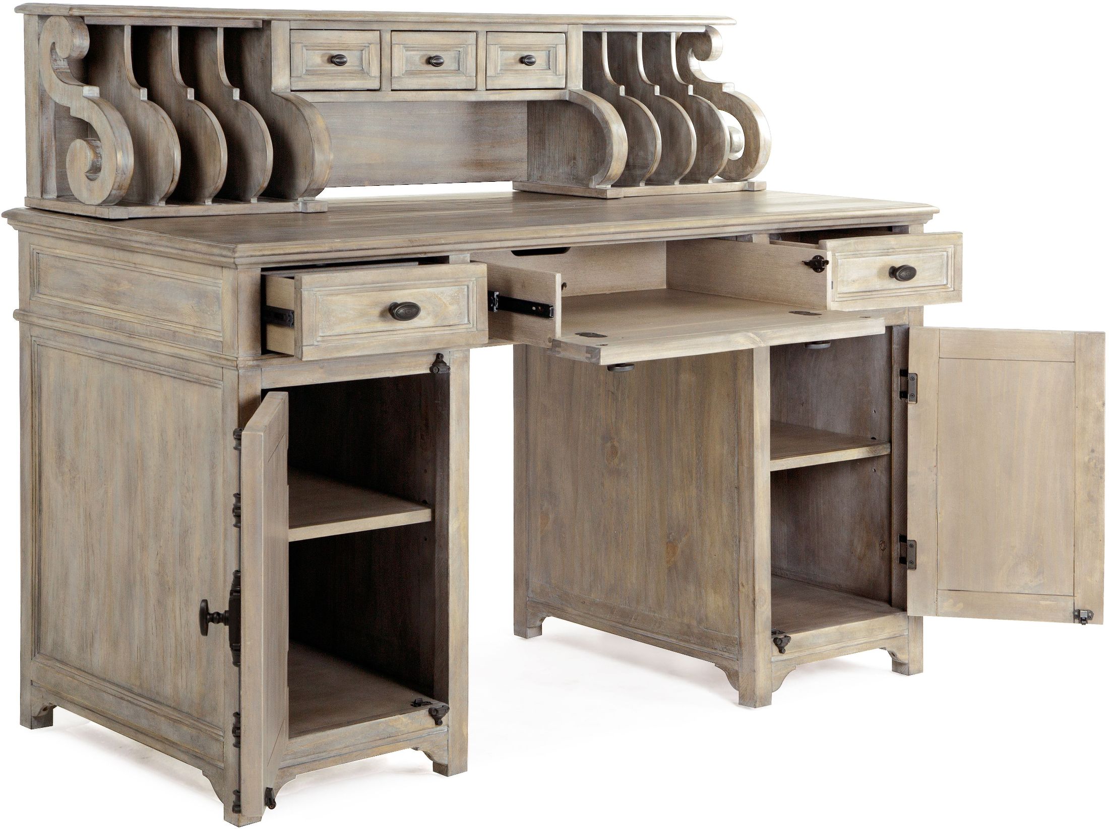 Tinley Park Dove Tail Grey Counter Height Home Office Set Tinley Park Dove Tail Grey Counter