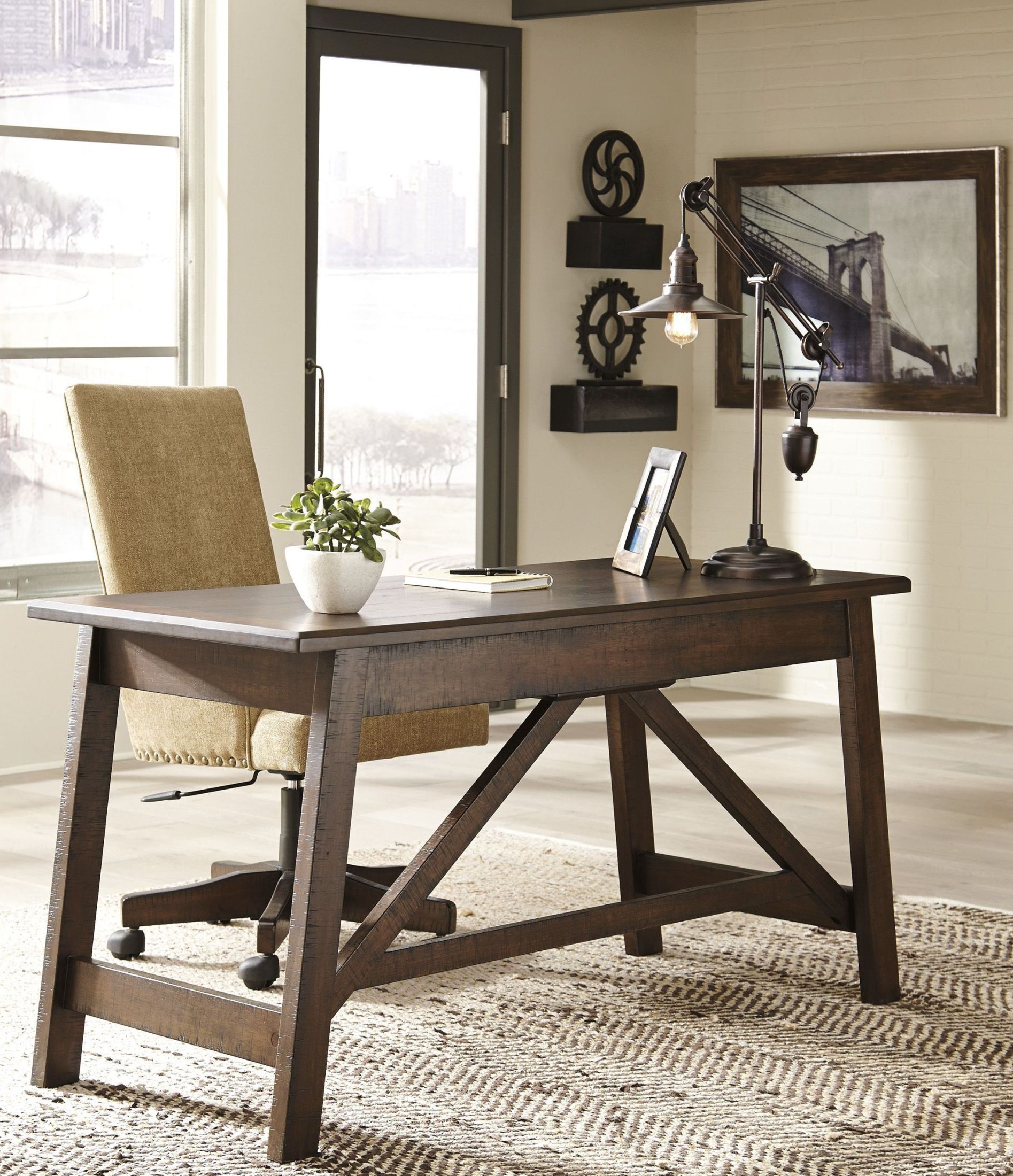 Baldridge Rustic Brown Home Office Set 1stopbedrooms Baldridge Rustic Brown Home Office Set Main Image