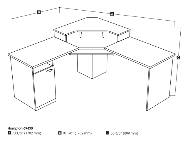 Hampton Corner Desk In Black And White 1stopbedrooms