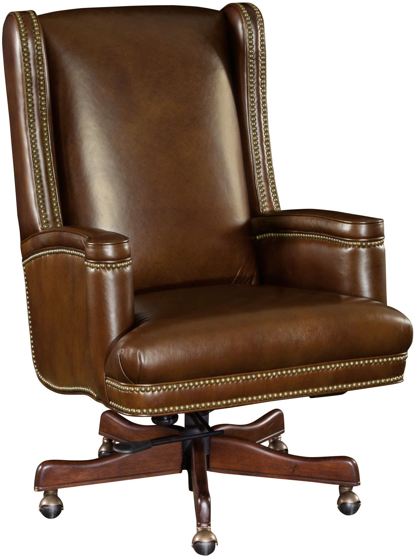 Wilmer Brown Leather Executive Swivel Tilt Chair 1stopbedrooms