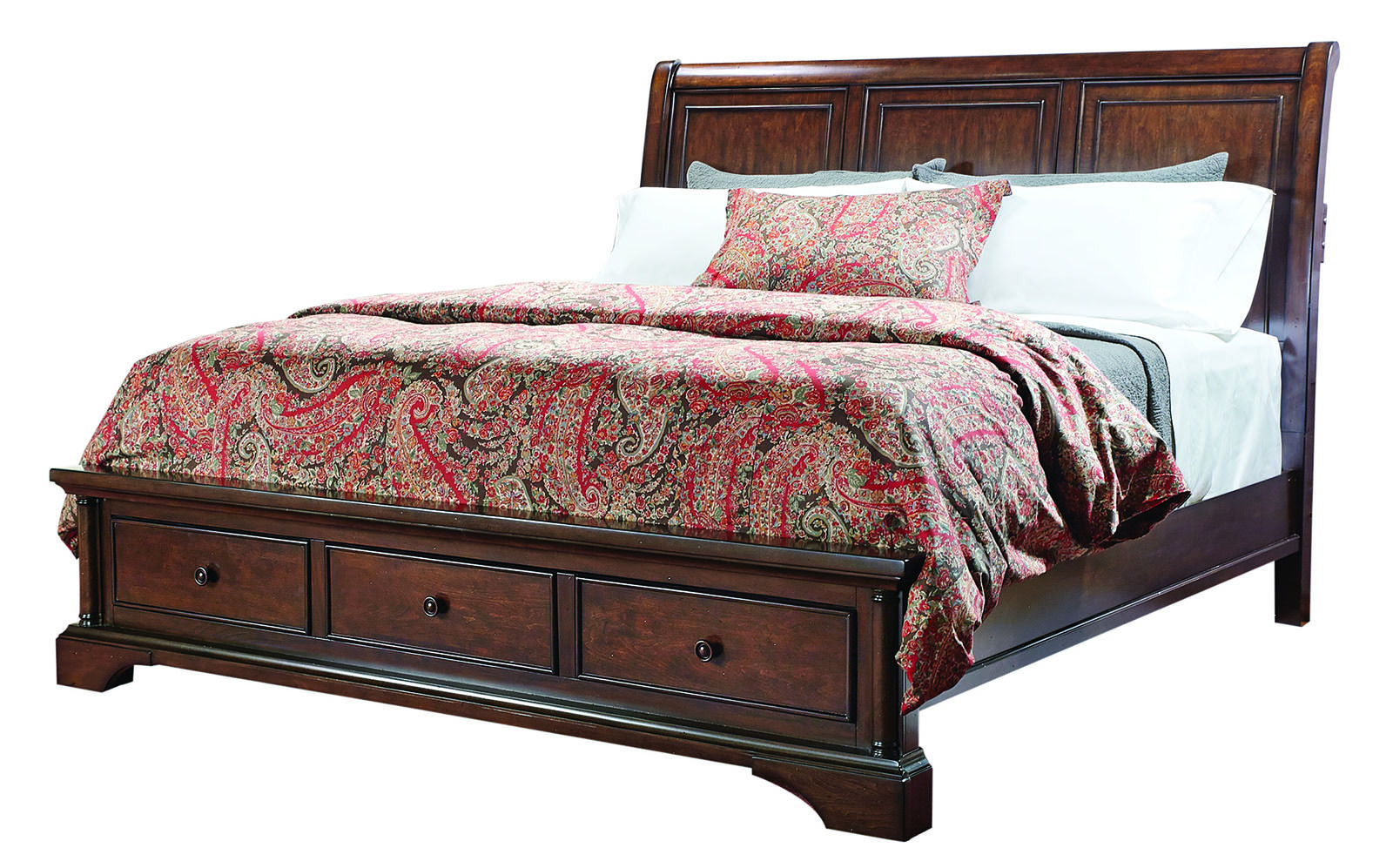 Aspenhome Bancroft Sleigh Storage Bedroom Set In Java