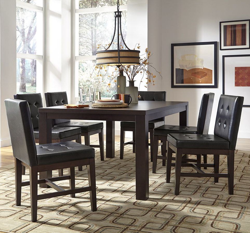 Athena Dark Chocolate Rectangular Dining Room Set 1stopbedrooms