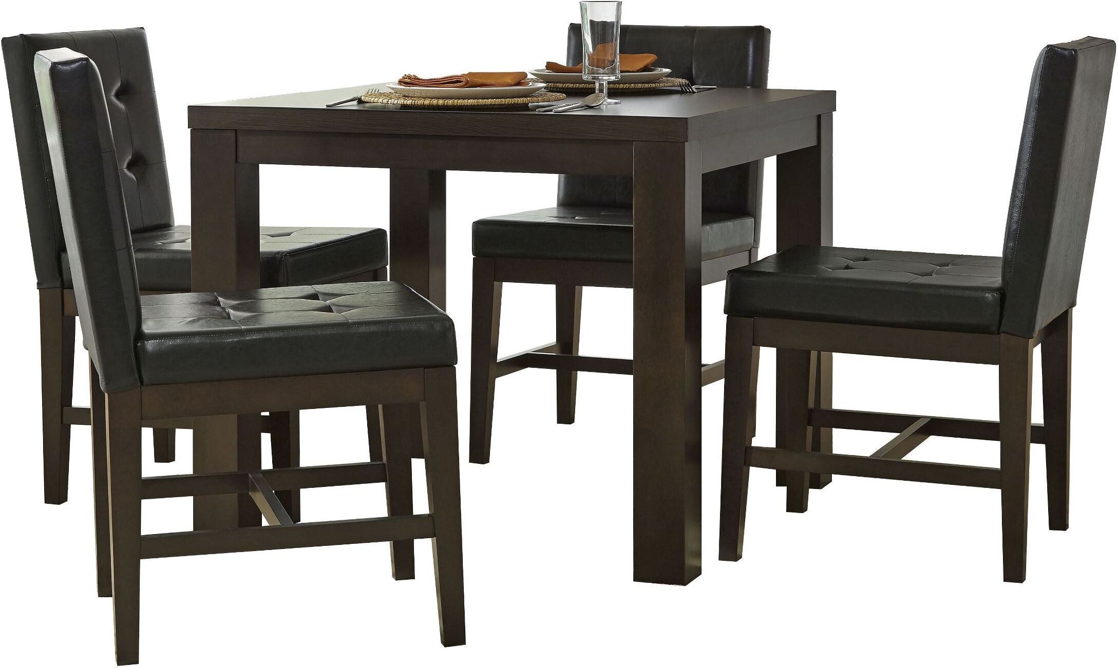 Athena Dark Chocolate Square Dining Room Set 1stopbedrooms