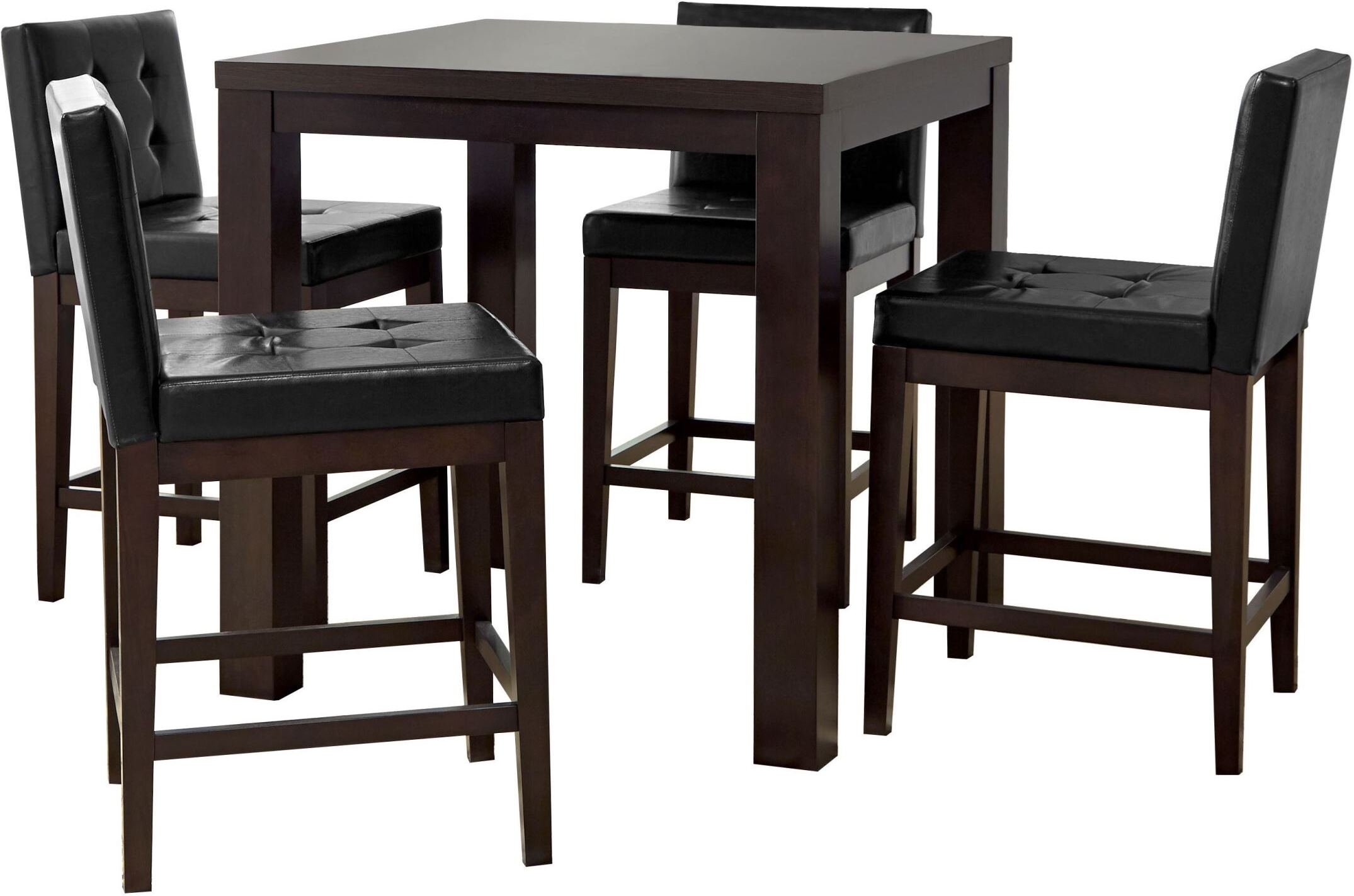 Athena Dark Chocolate Counter Square Dining Room Set 1stopbedrooms