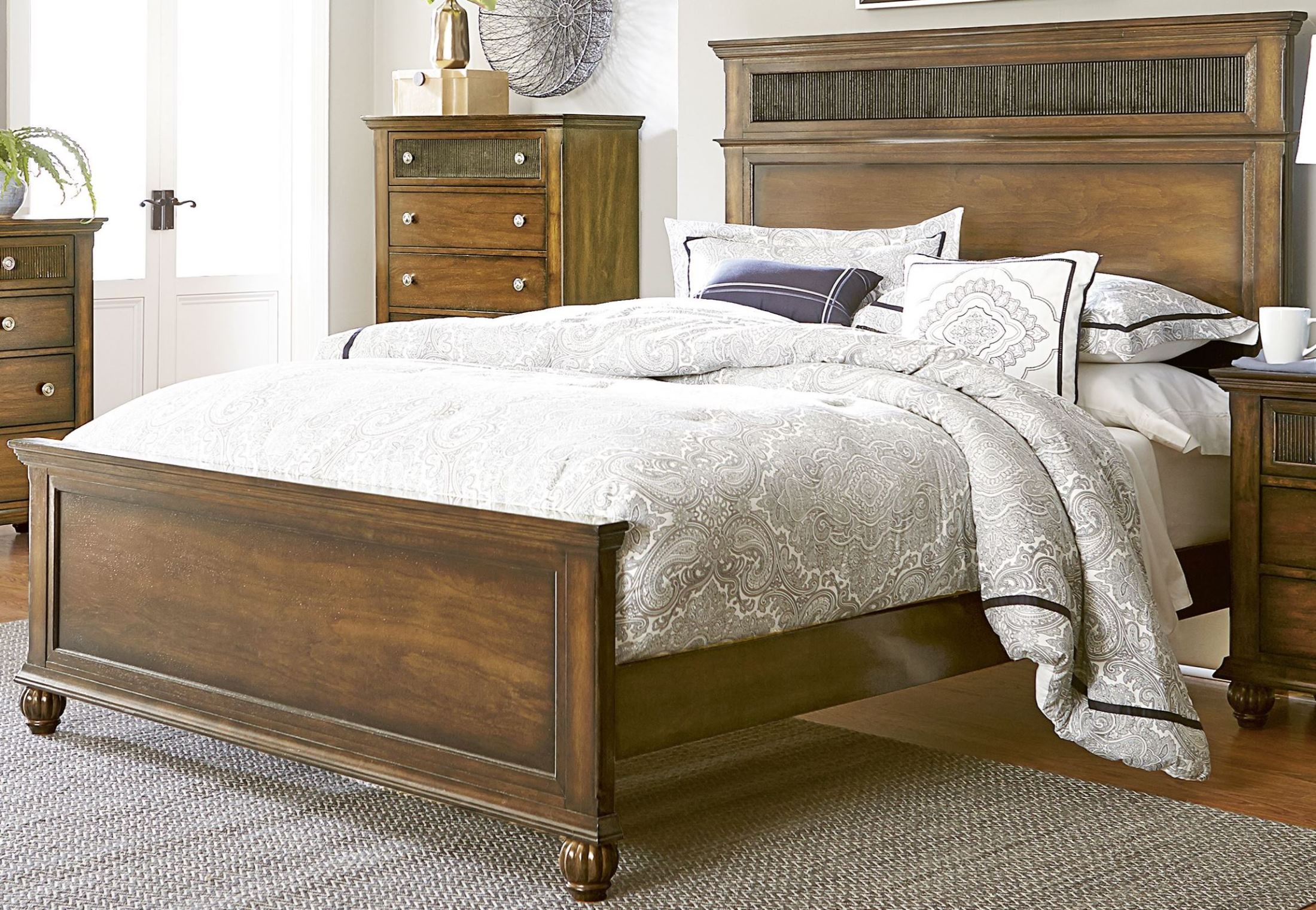 Cotswold Grove Root Beer Panel Bedroom Set 1stopbedrooms