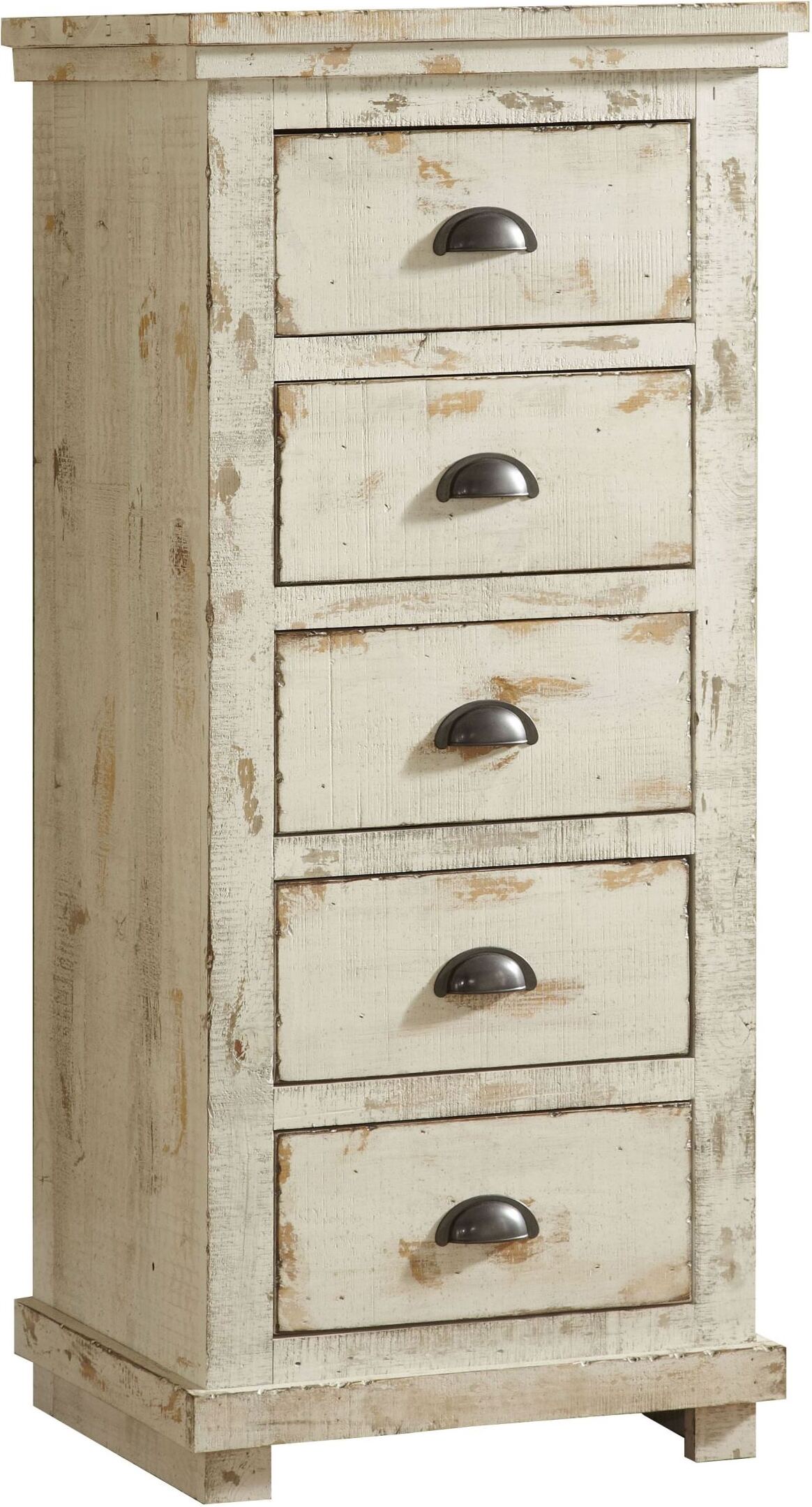 Willow Distressed White Upholstered Bedroom Set ...