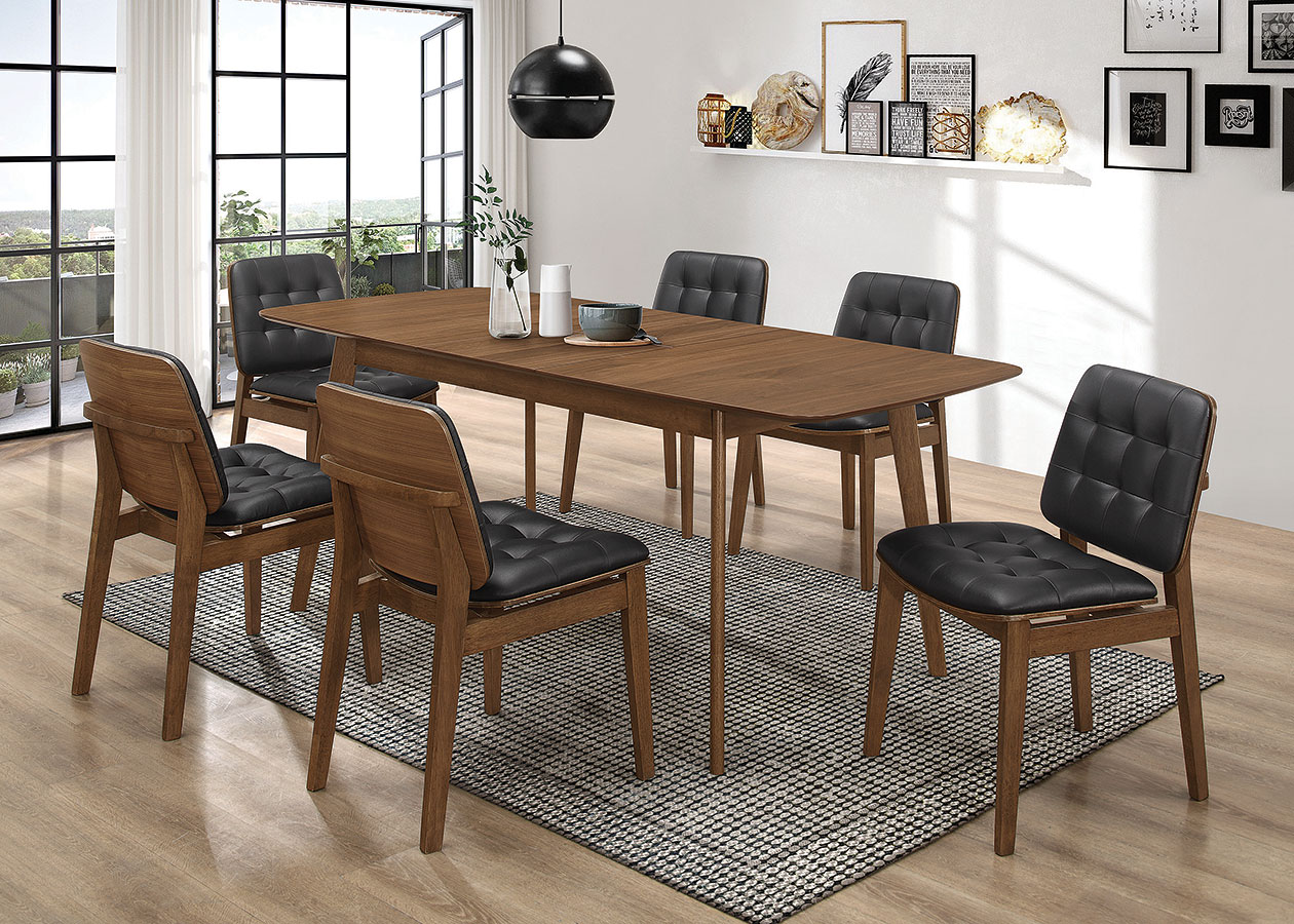 Redbridge Dining Room Set W Black Chairs 1stopbedrooms