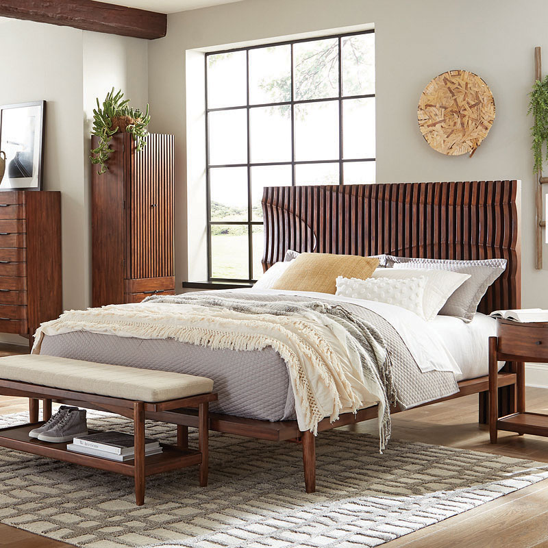 San Mateo Desert Teak Platfrom Bedroom Set - 1StopBedrooms.