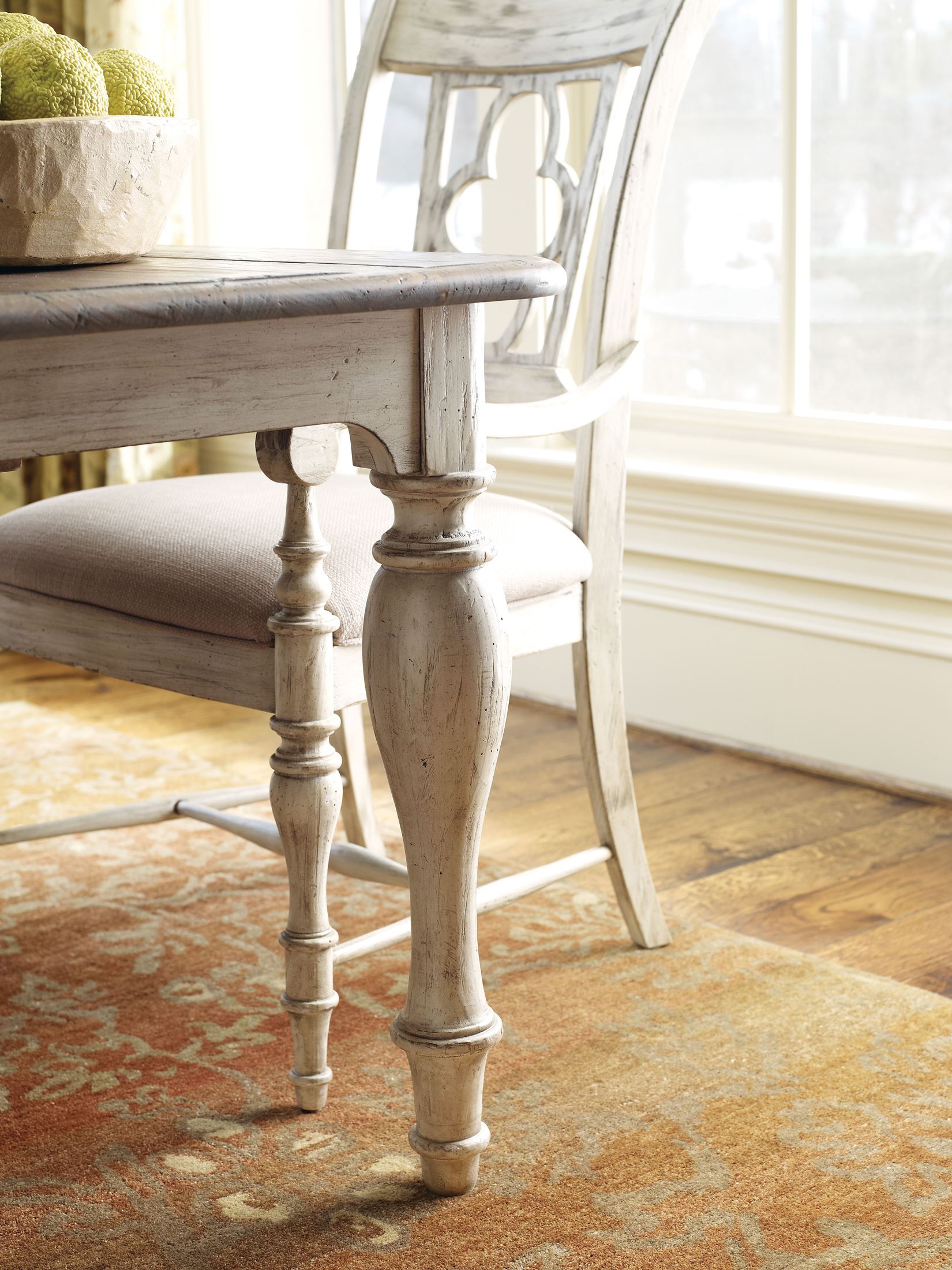 Weatherford Cornsilk Canterbury Extendable Rectangular Dining Room