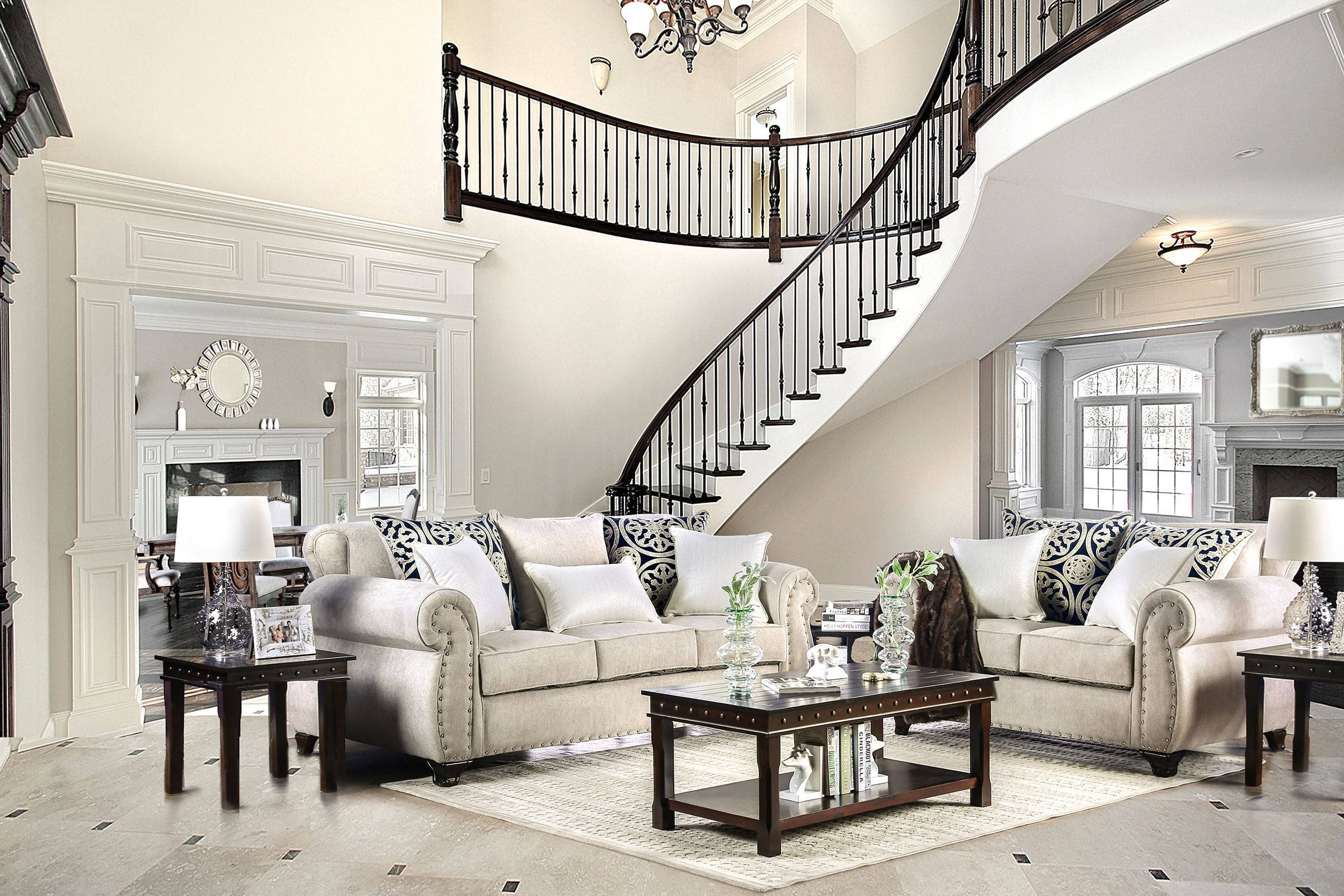Sinatra Cream Living Room Set 1stopbedrooms
