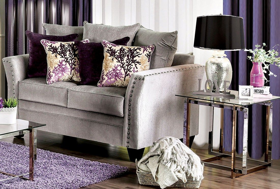 Oliviera Silver Living Room Set 1stopbedrooms