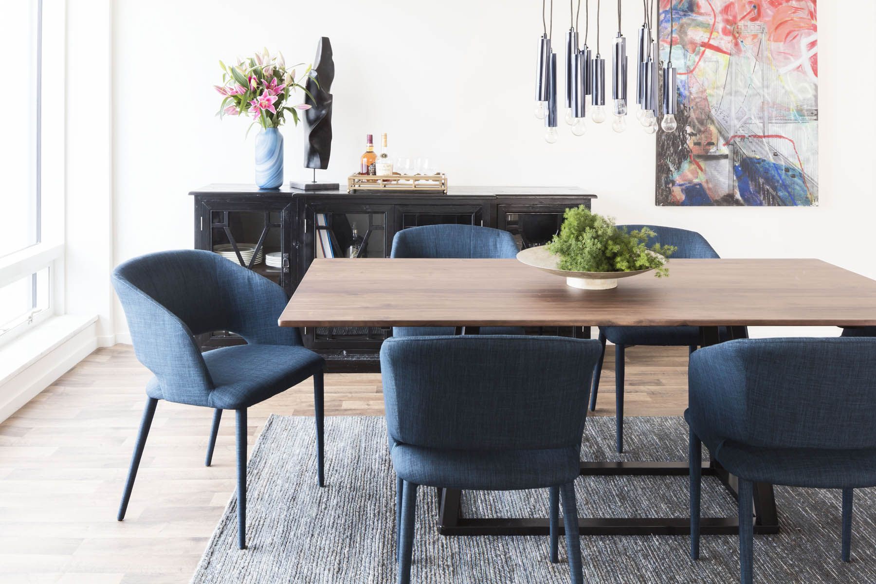Tri Mesa Matt Lacquer Dining Room Set 1stopbedrooms