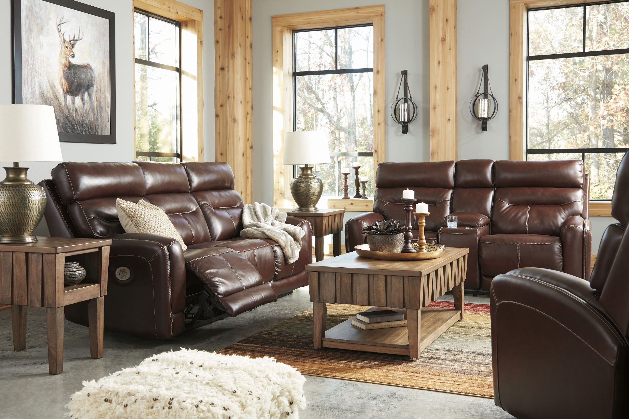 Sessom Walnut Power Reclining Living Room Set 1stopbedrooms