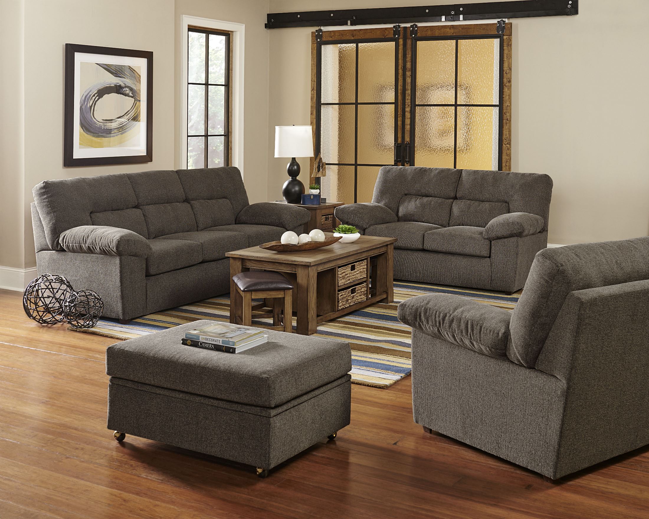 Duke Hickory Chenille Living Room Set 1stopbedrooms