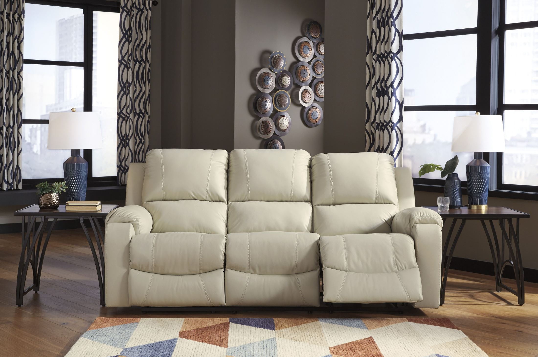 Rackingburg Cream Reclining Living Room Set 1stopbedrooms