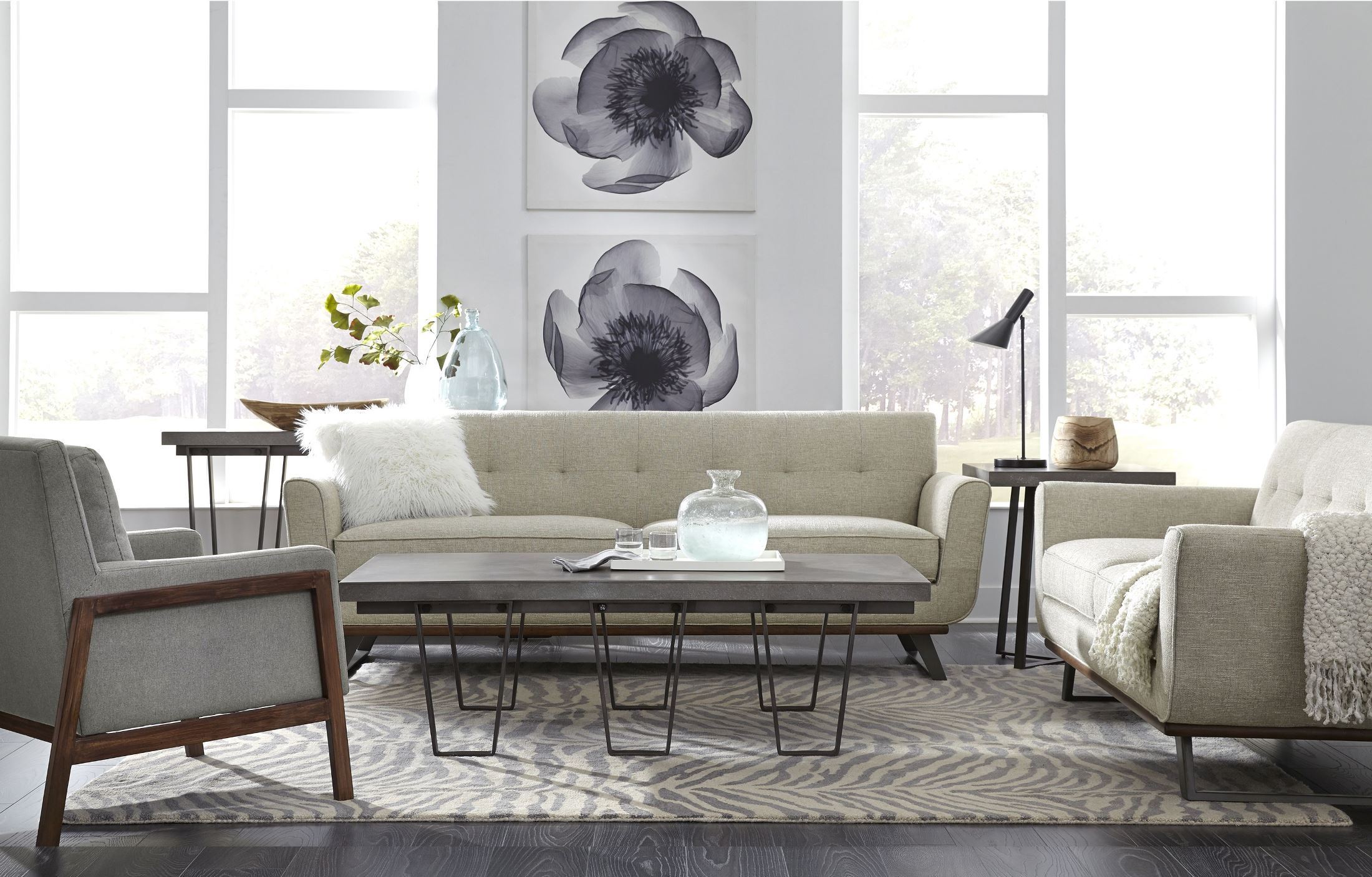 Urban Eclectic Beige Living Room Set 1stopbedrooms