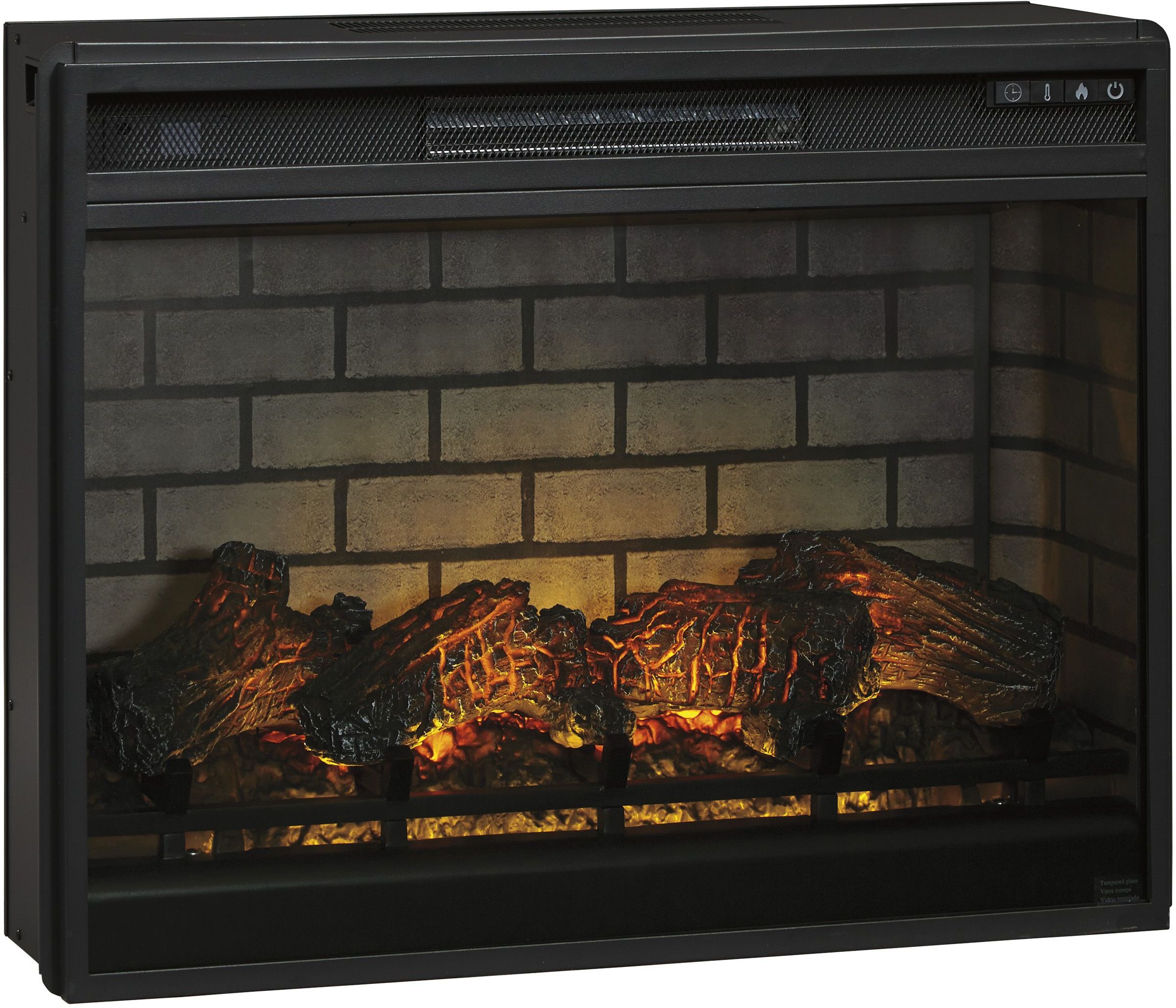 Black Electric Infrared Fireplace Insert 1stopbedrooms