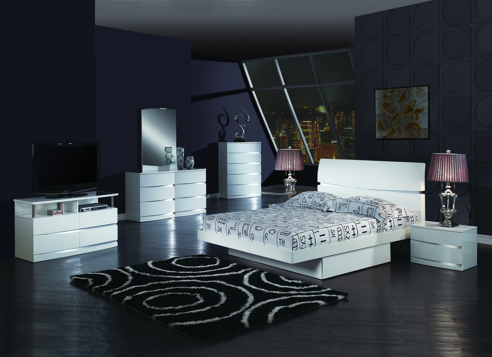 Global Furniture Usa Aurora Platform Bedroom Set In Global Furniture Aurora Platform Bedroom Set In White Main Image