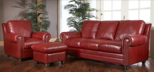 Weston Italian Leather Living Room Set Havana 1stopbedrooms