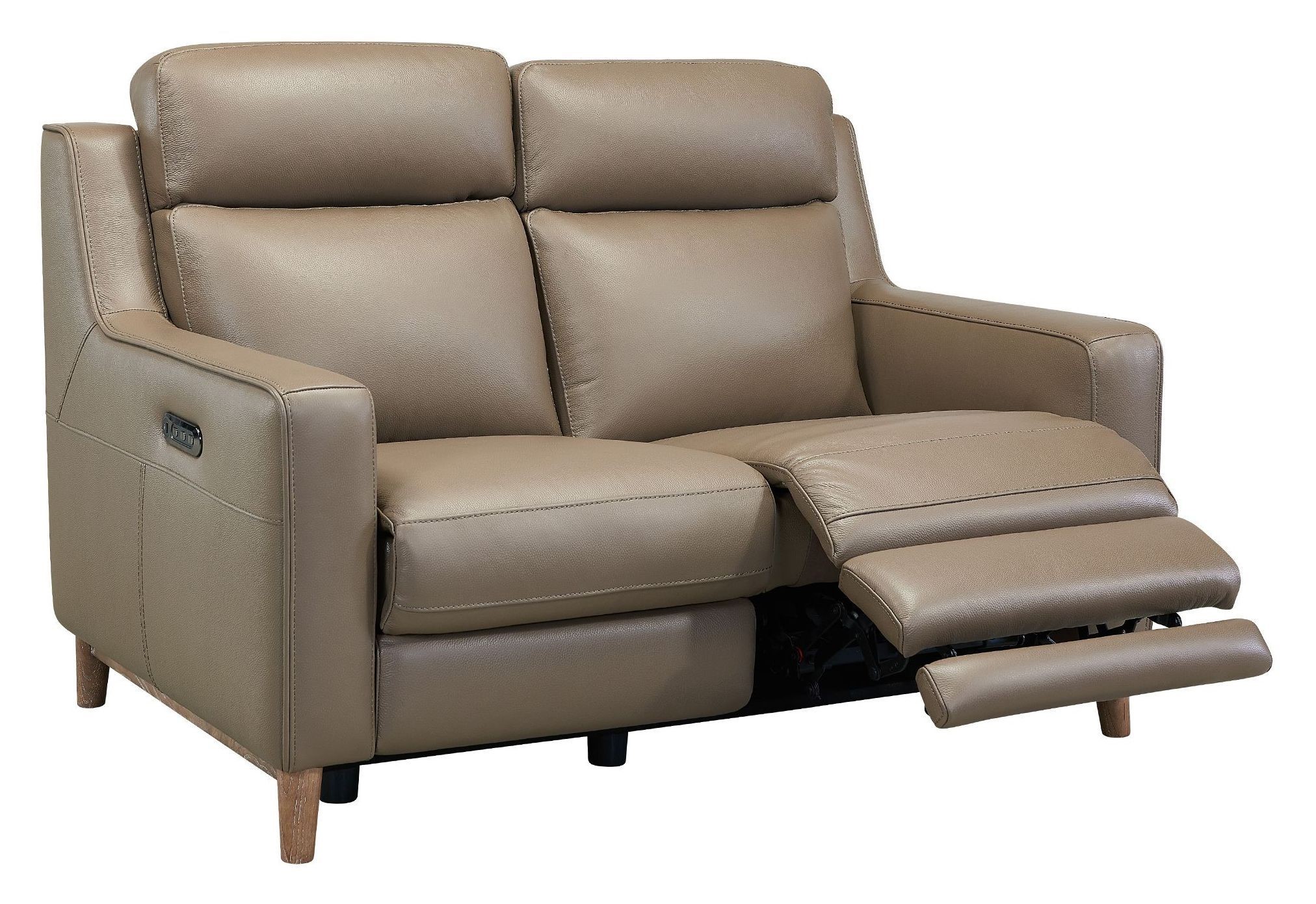 Wisteria Taupe Genuine Leather Power Reclining Sofa 1stopbedrooms