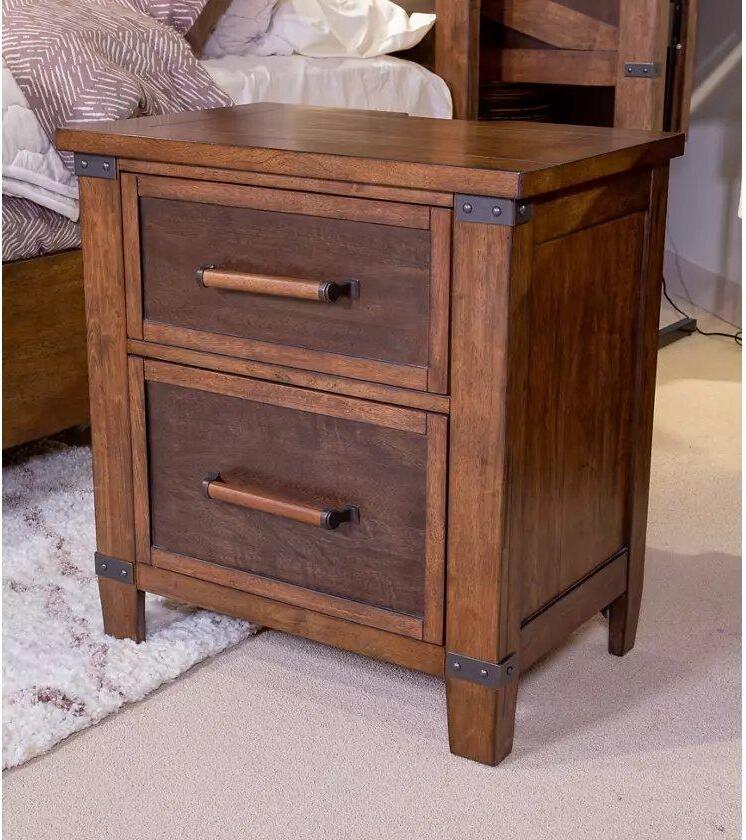 Wyattfield Two-Tone Two Drawer Night Stand - 1StopBedrooms.