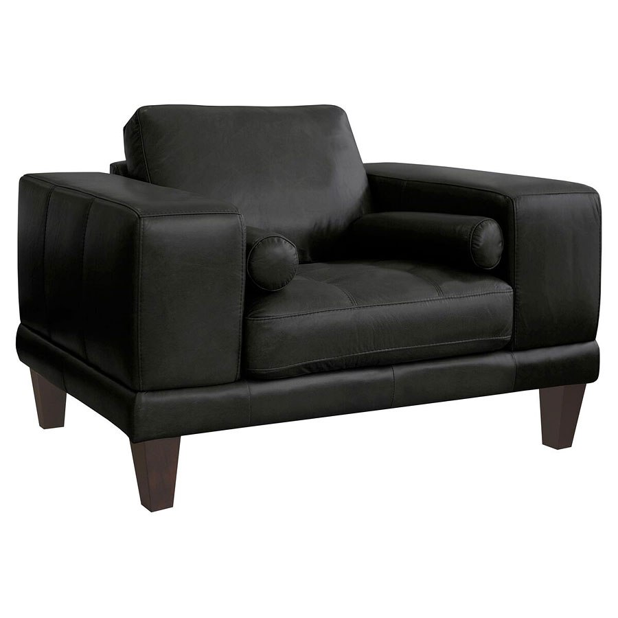 Wynne Black Leather Sofa 1stopbedrooms