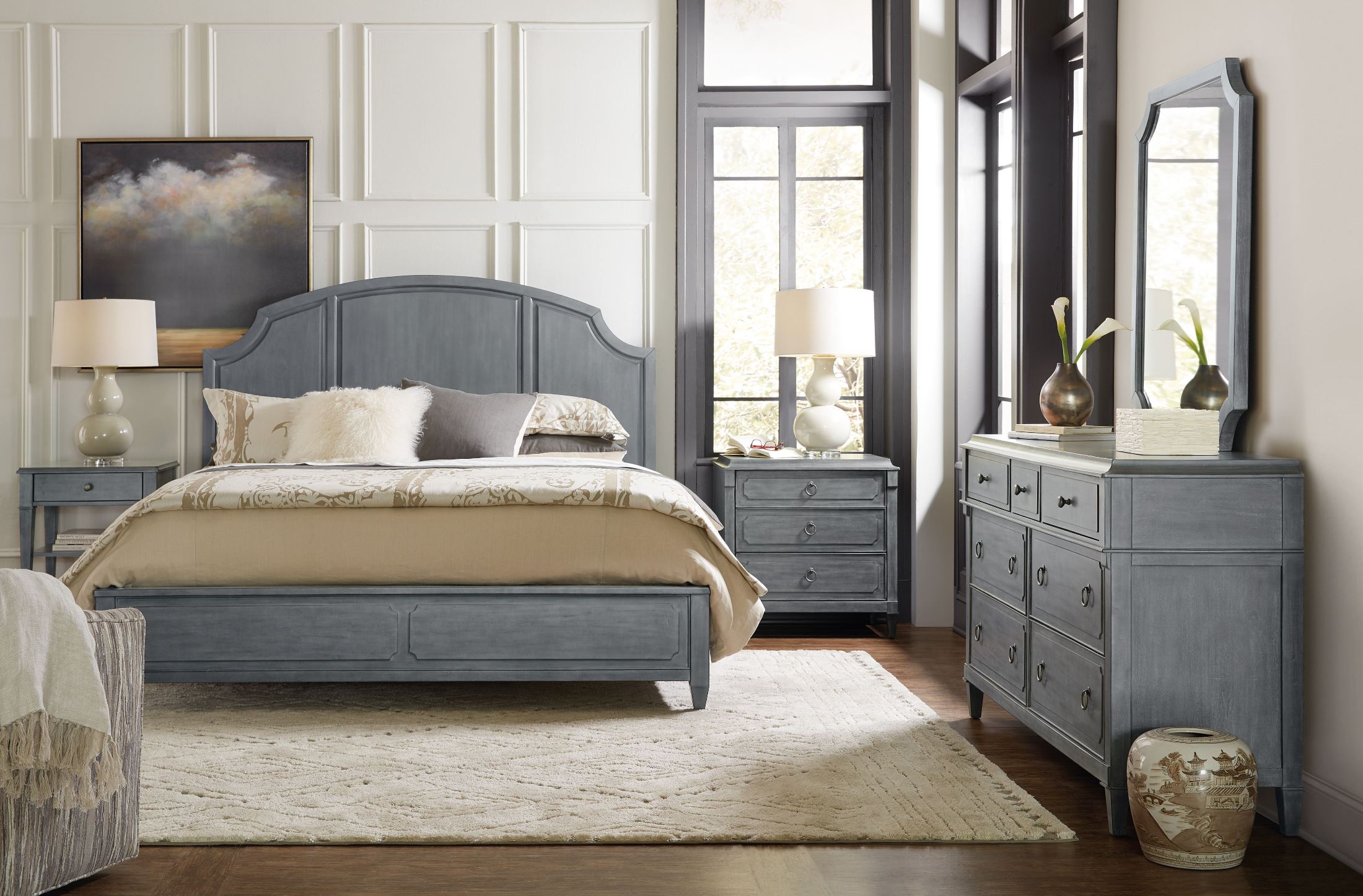 Hamilton Gray Panel Bedroom Set