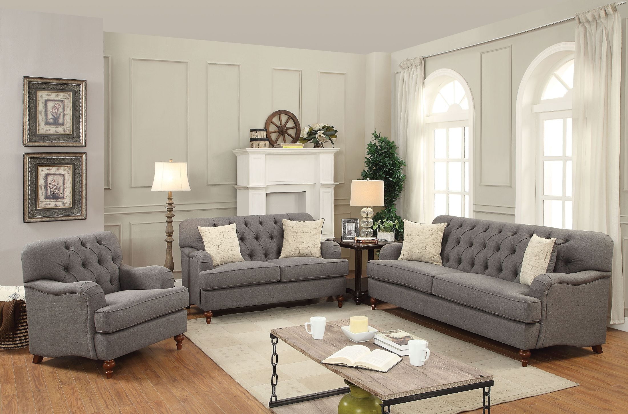 Alianza Dark Gray Living Room Set 1stopbedrooms