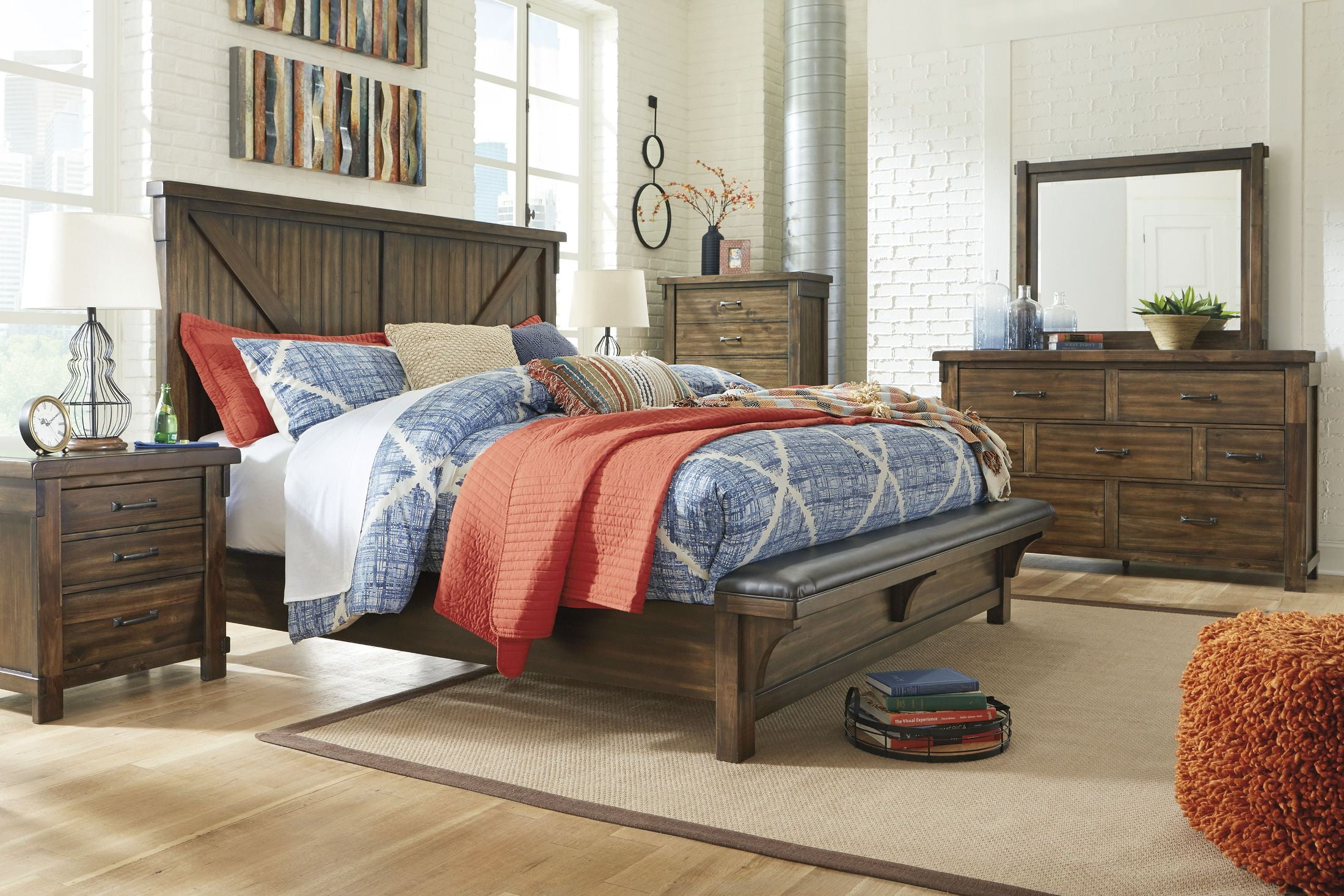 Lakeleigh Brown Panel Bench Bedroom Set 1stopbedrooms
