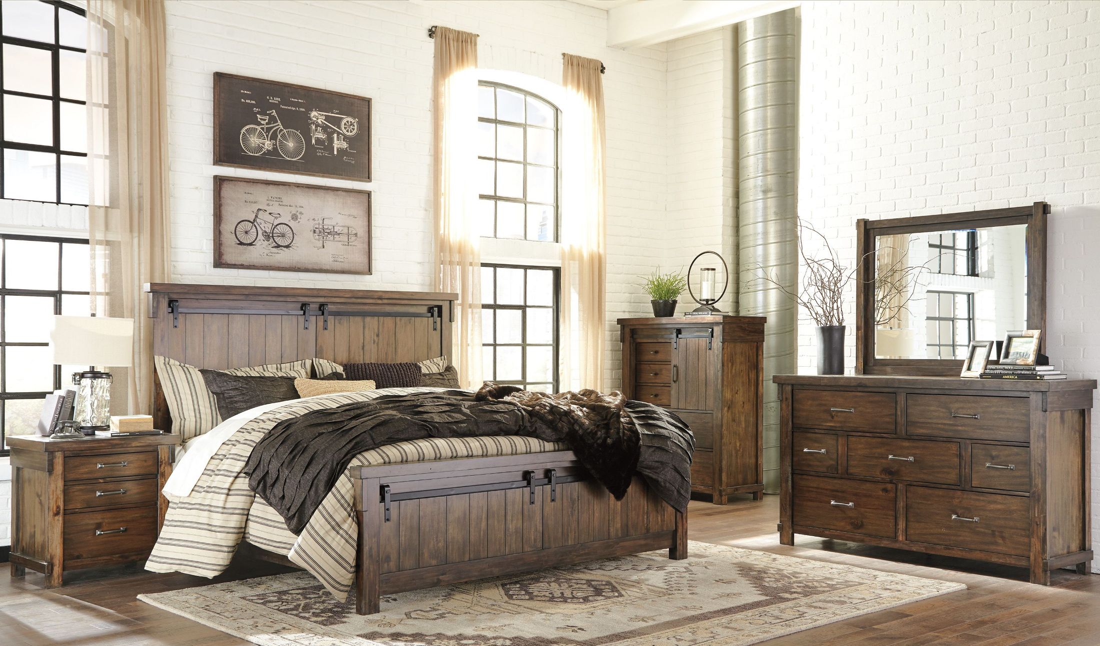 Lakeleigh Brown Panel Bedroom Set - 1StopBedrooms.