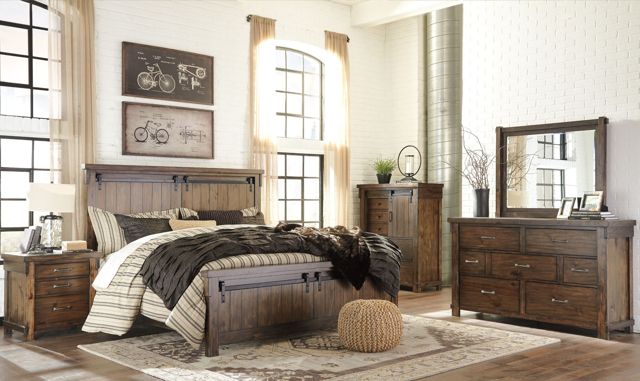 Lakeleigh Brown Panel Bedroom Set - 1StopBedrooms.