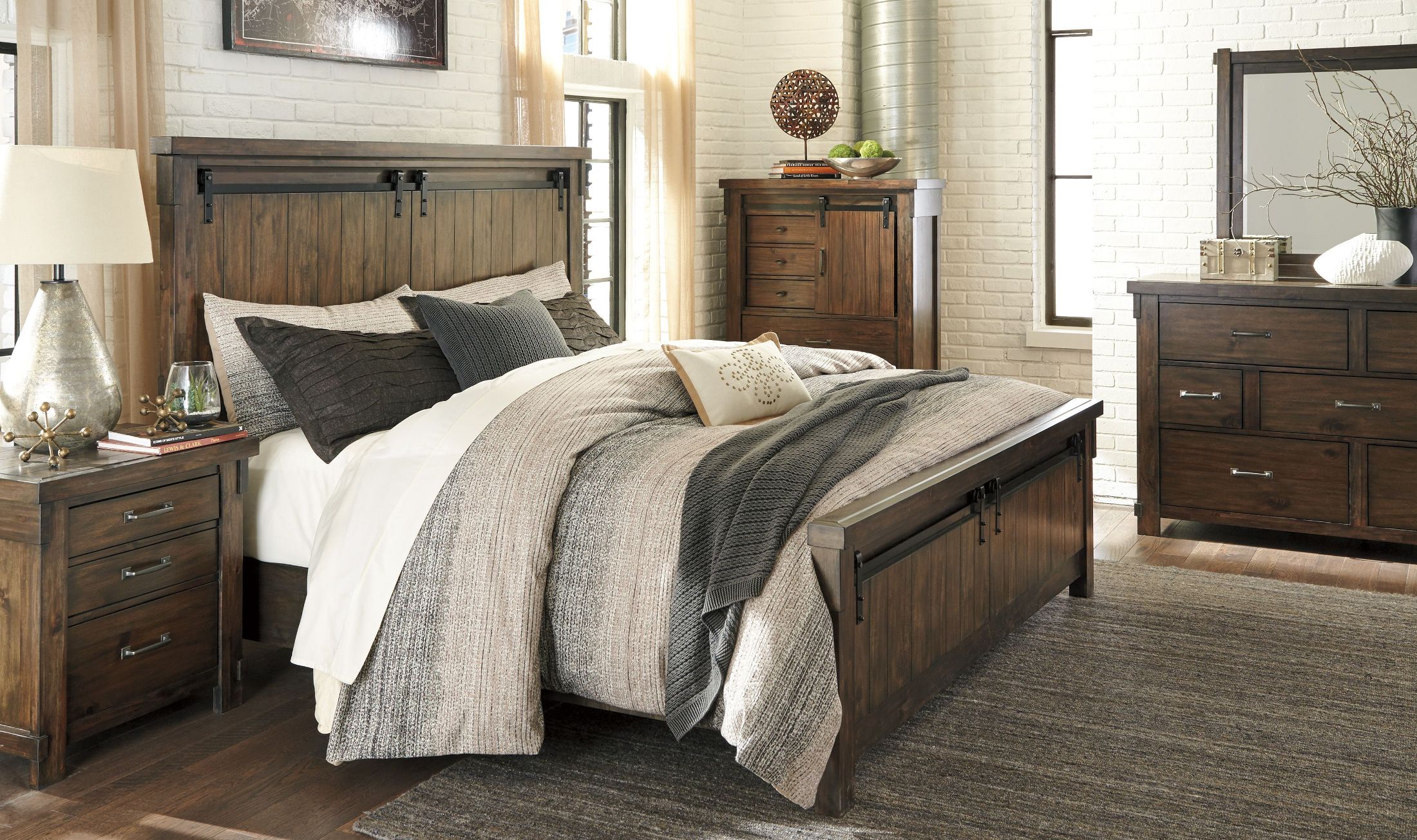 Lakeleigh Brown Panel Bedroom Set - 1StopBedrooms.