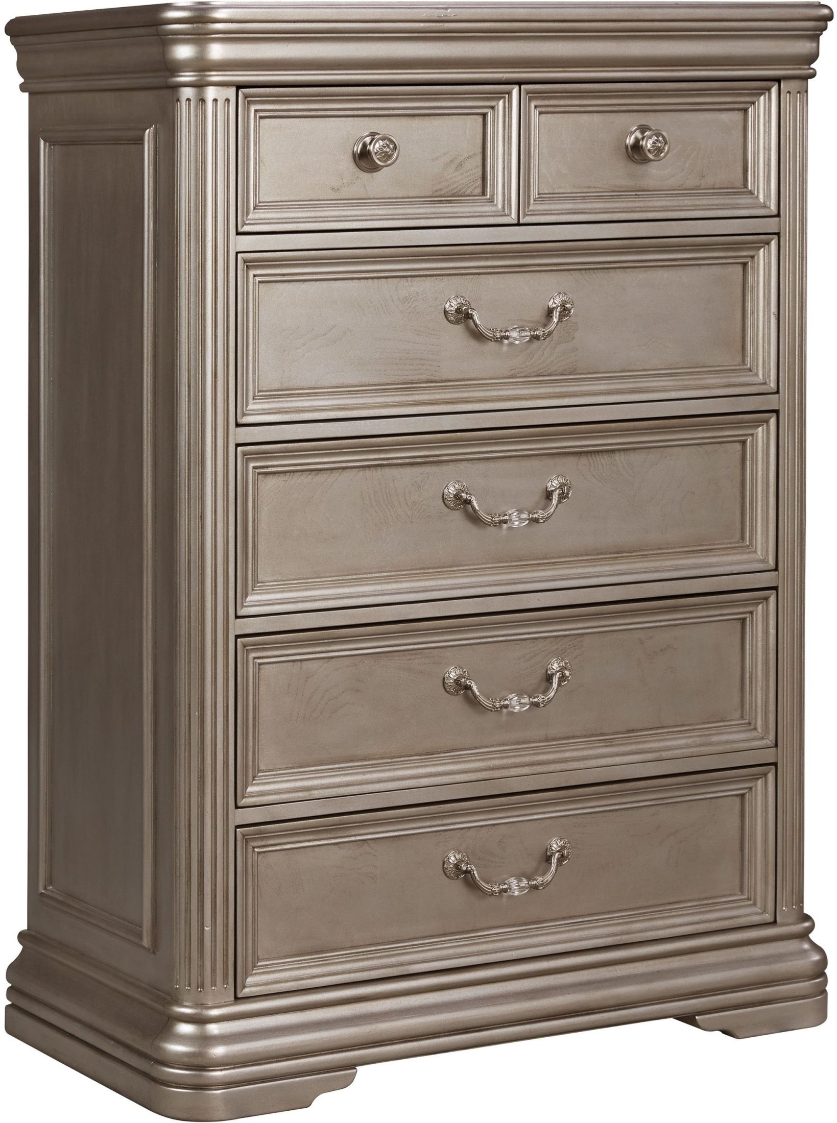 Birlanny Silver Upholstered Panel Bedroom Set - 1StopBedrooms.